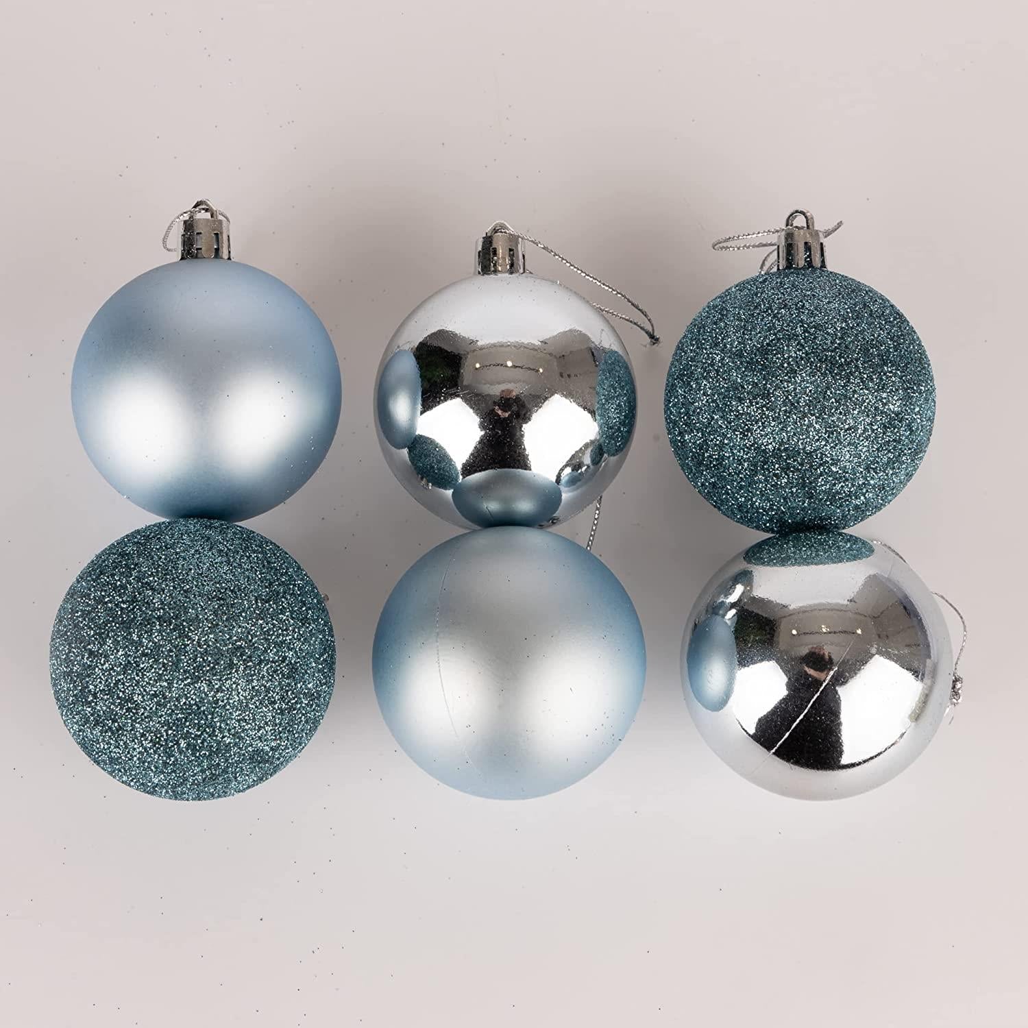 Baubles Light Blue 5Cm-9Pcs Set -Pvc