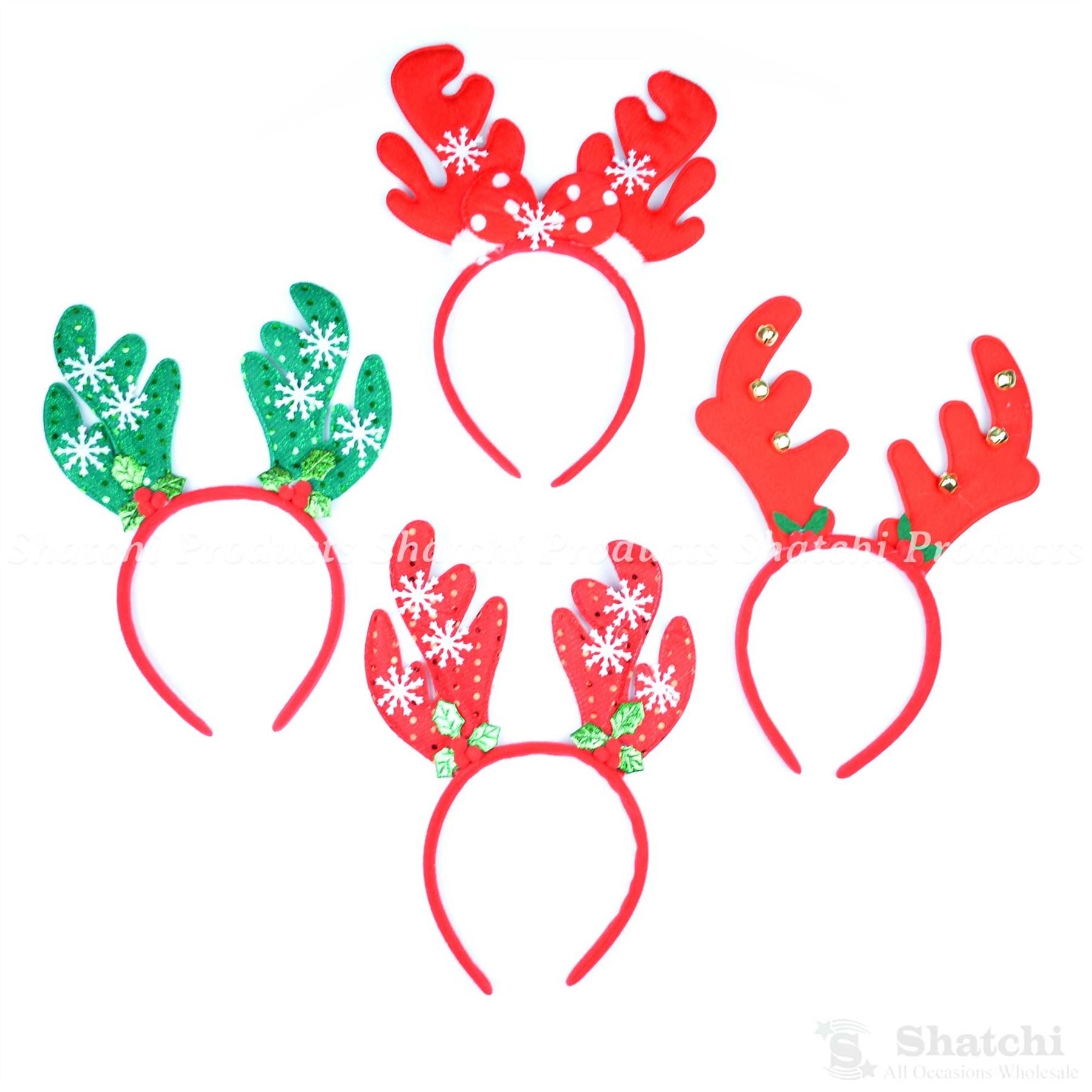 8Pcs Christmas Headband Reindeer Antler Xmas Party Fancy Dress Costume Accessory