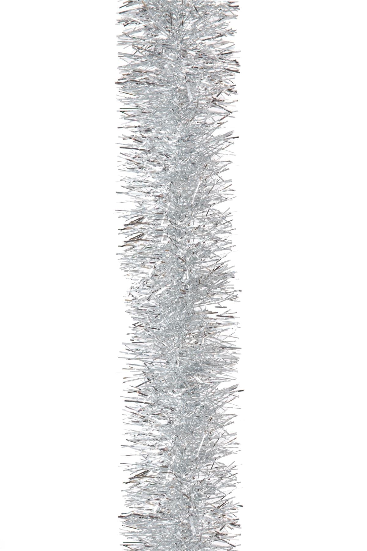 Silver Thick Chunky Luxury Christmas Tree Tinsel Garland Decoration Xmas 8pcs