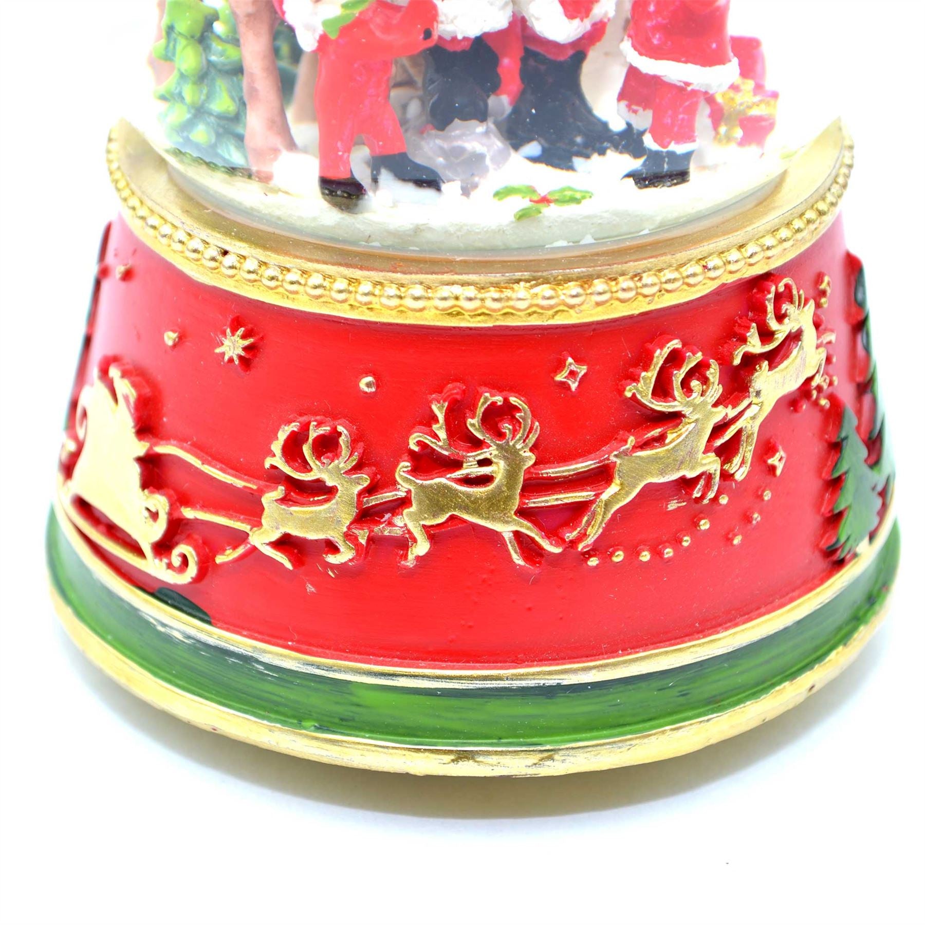 Christmas Snow Globes Musical Santa & Kids Sclupture Snowflakes Xmas Decorations