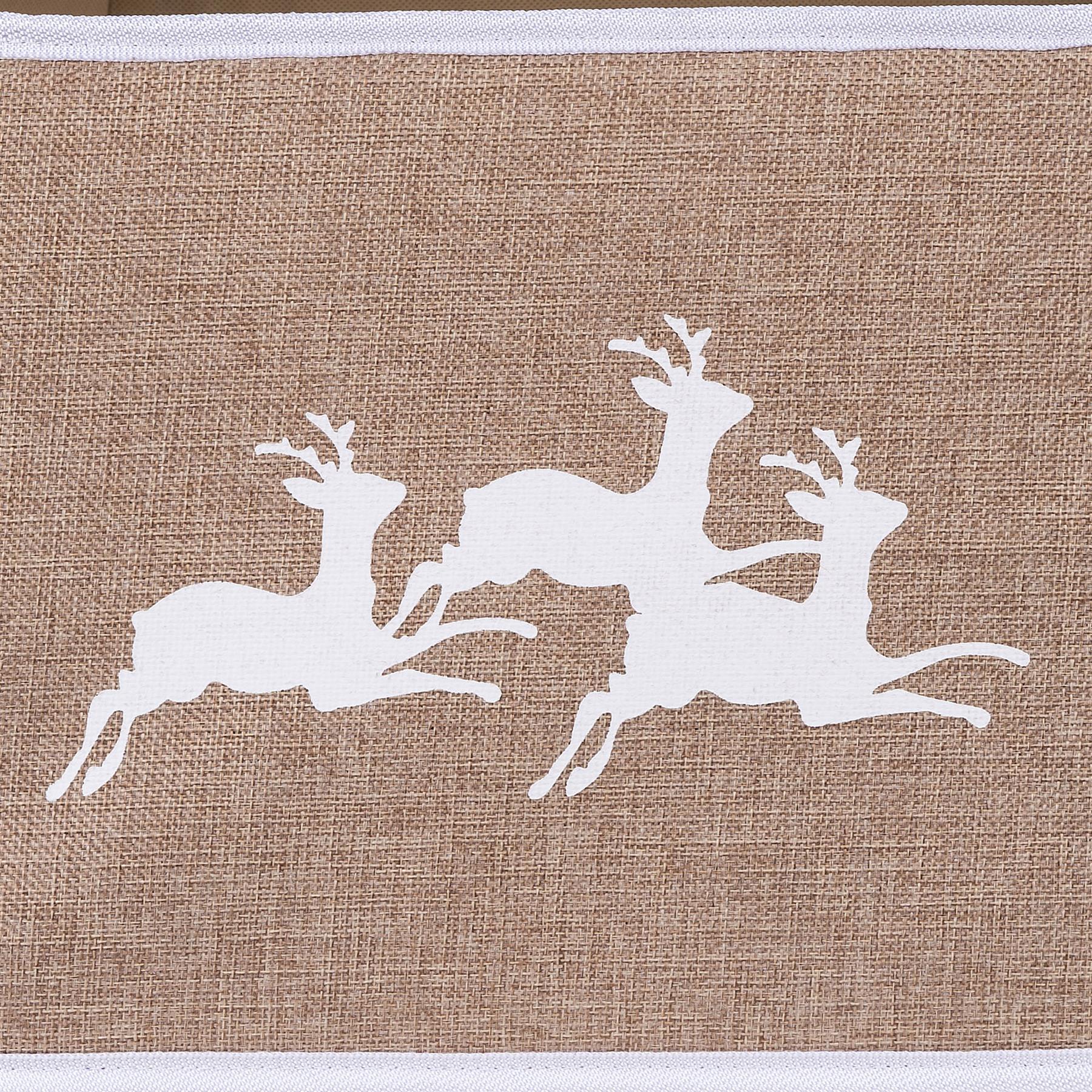 Beige Hexagon Christmas Tree Collar Fabric - Size: Bottom Dia 26.8Inch, Top Dia 20.75Inch,Height 9.8 Inch