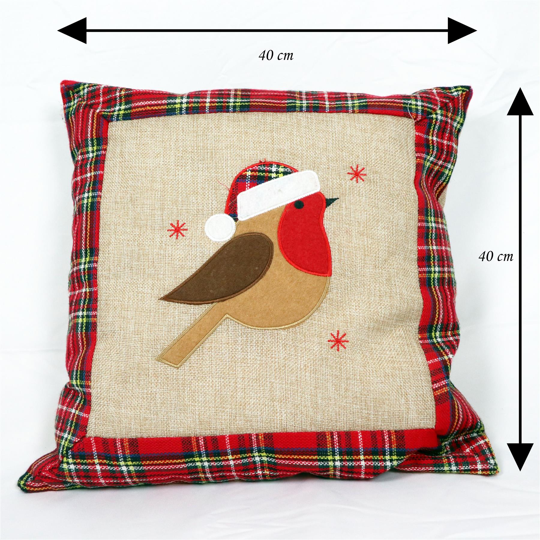Christmas Pillow Cover Robin 40X40Cm