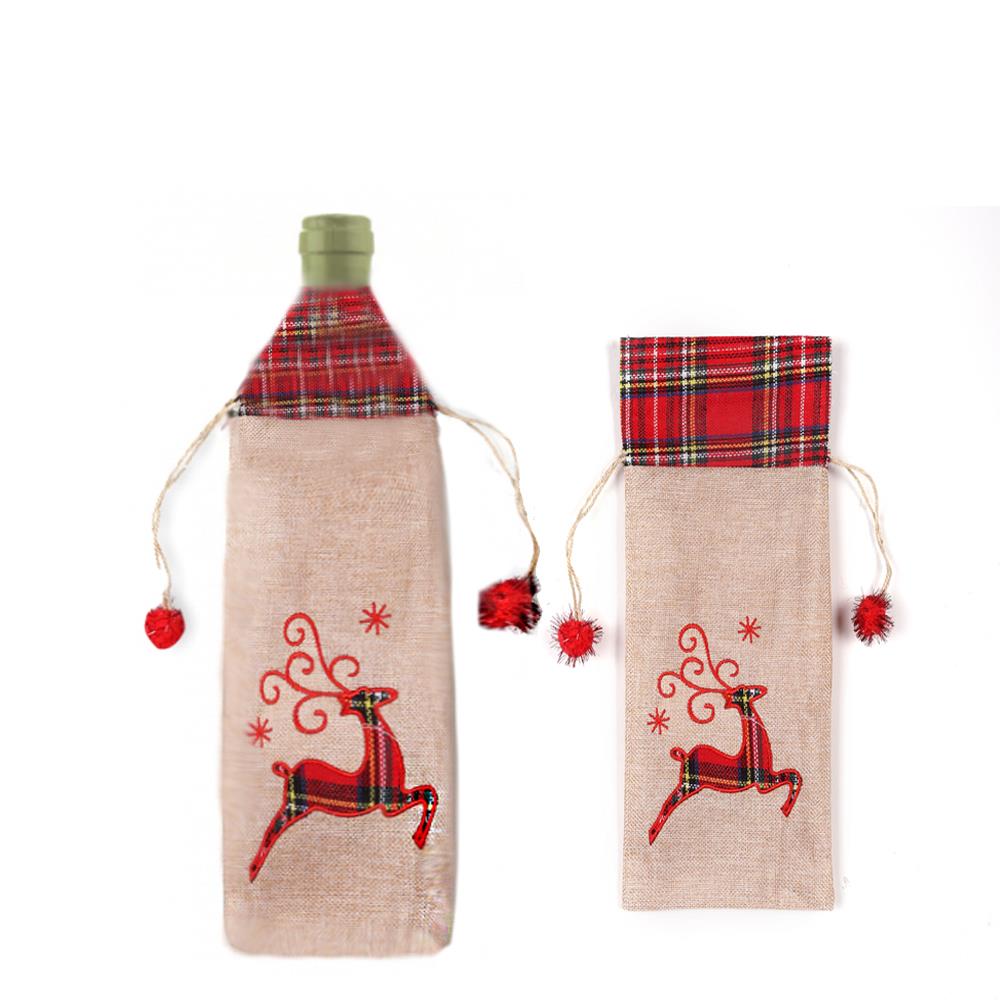 Wine Bottle Cover Reindeer 15X35Cm