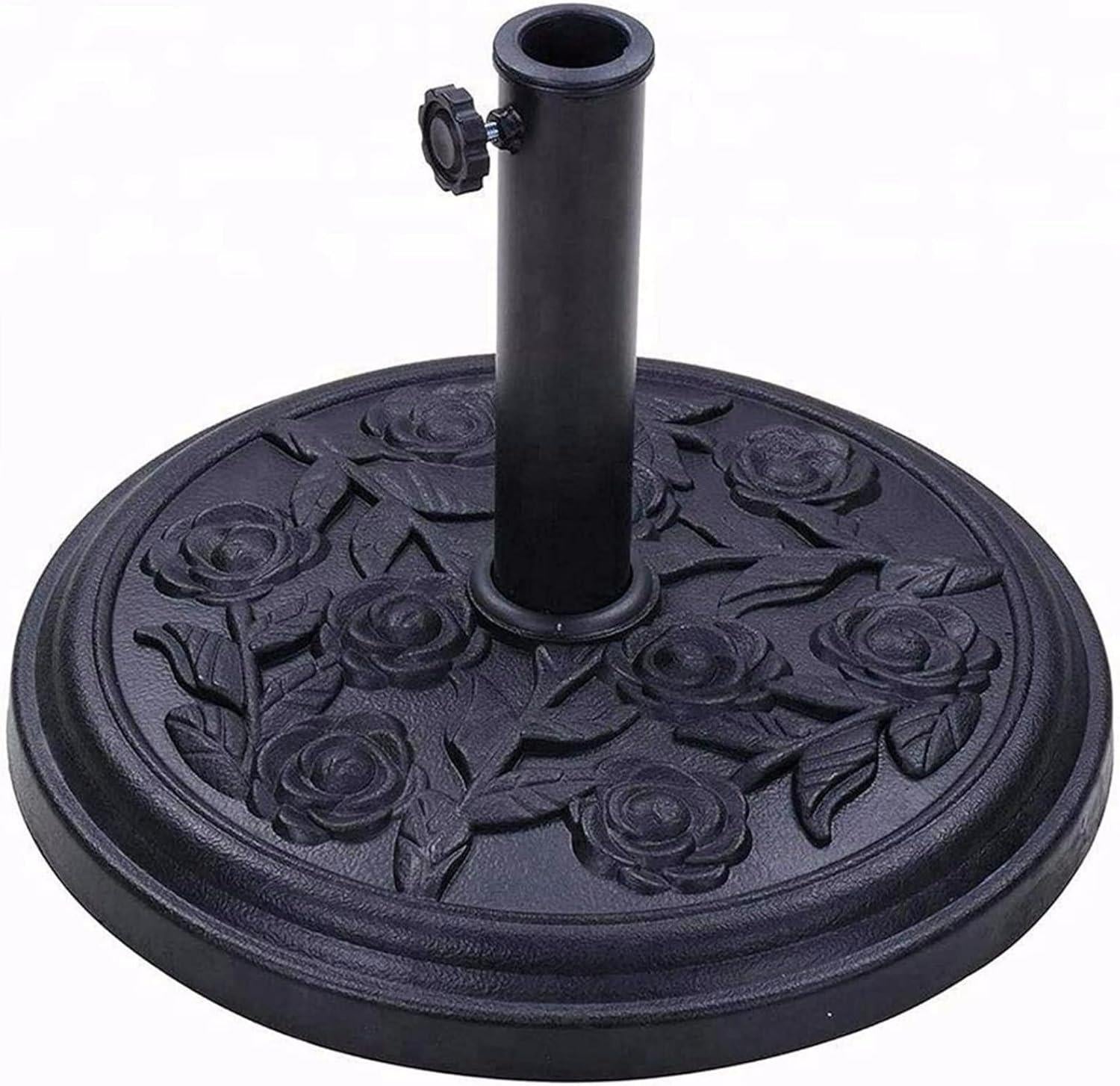 9Kg Black Round Cast Iron Effect Parasol Base