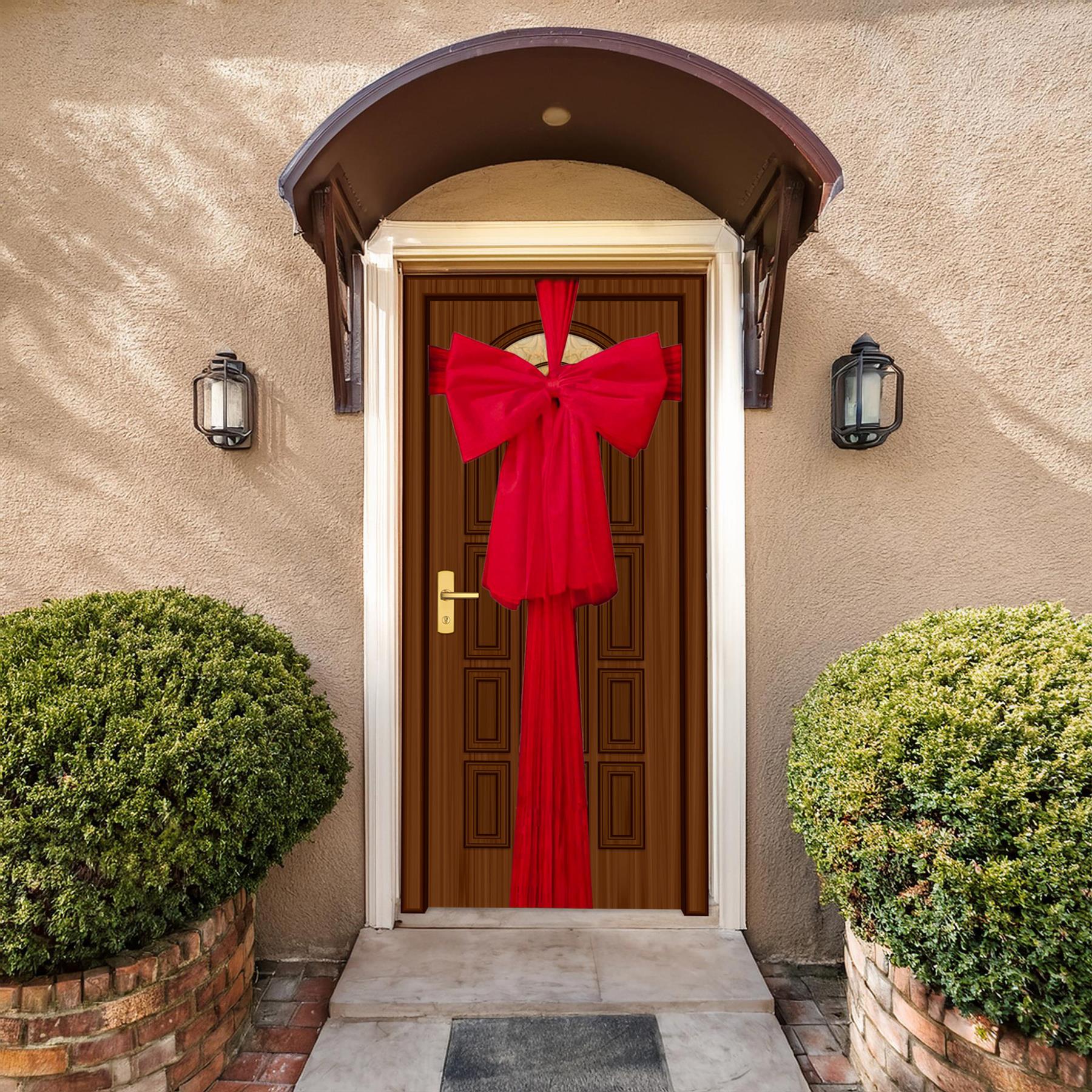 Door Bow Red Ribbon 75X900Cm