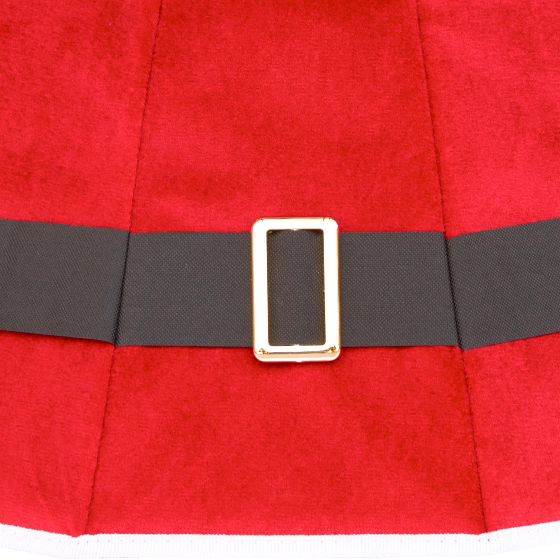 Santa Diomand Shape Christmas Collar Fabric - Size: Bottom Dia 26.8Inch, Top Dia 17.3Inch,Height 9.8Inch