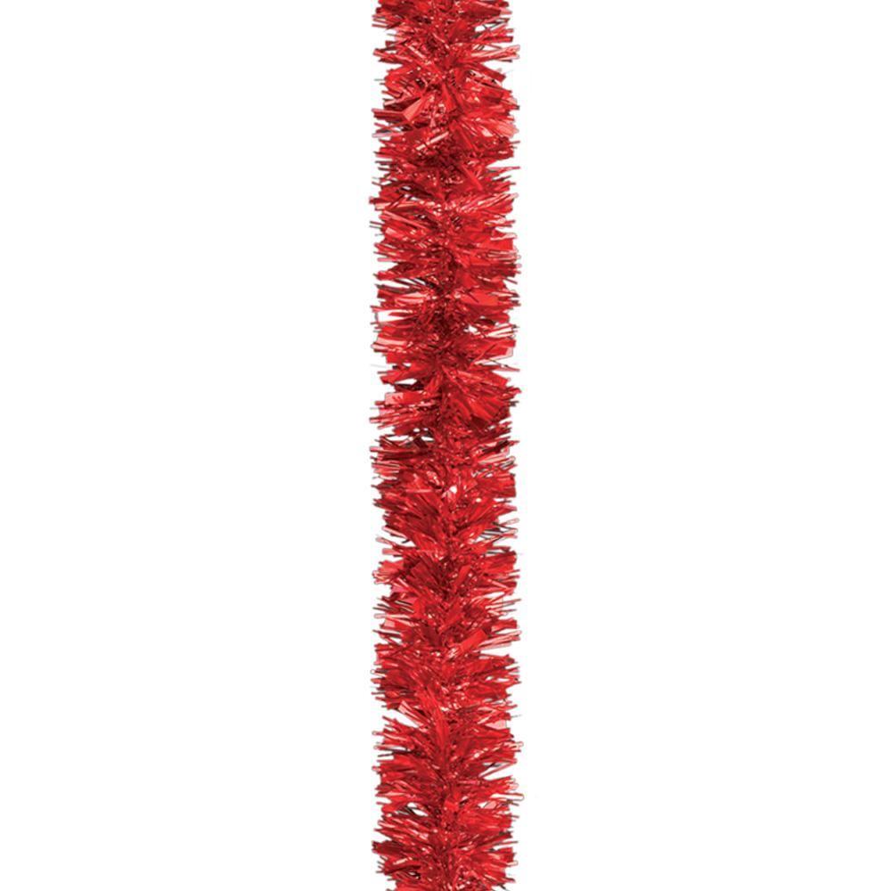96 Red Luxury Deluxe Chunky Christmas Tinsel Garland Tree Decoration 2M Long