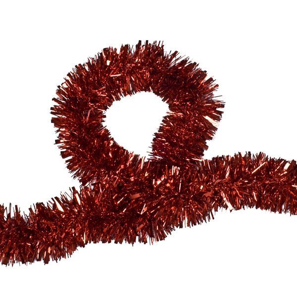 96 Red Luxury Deluxe Chunky Christmas Tinsel Garland Tree Decoration 2M Long