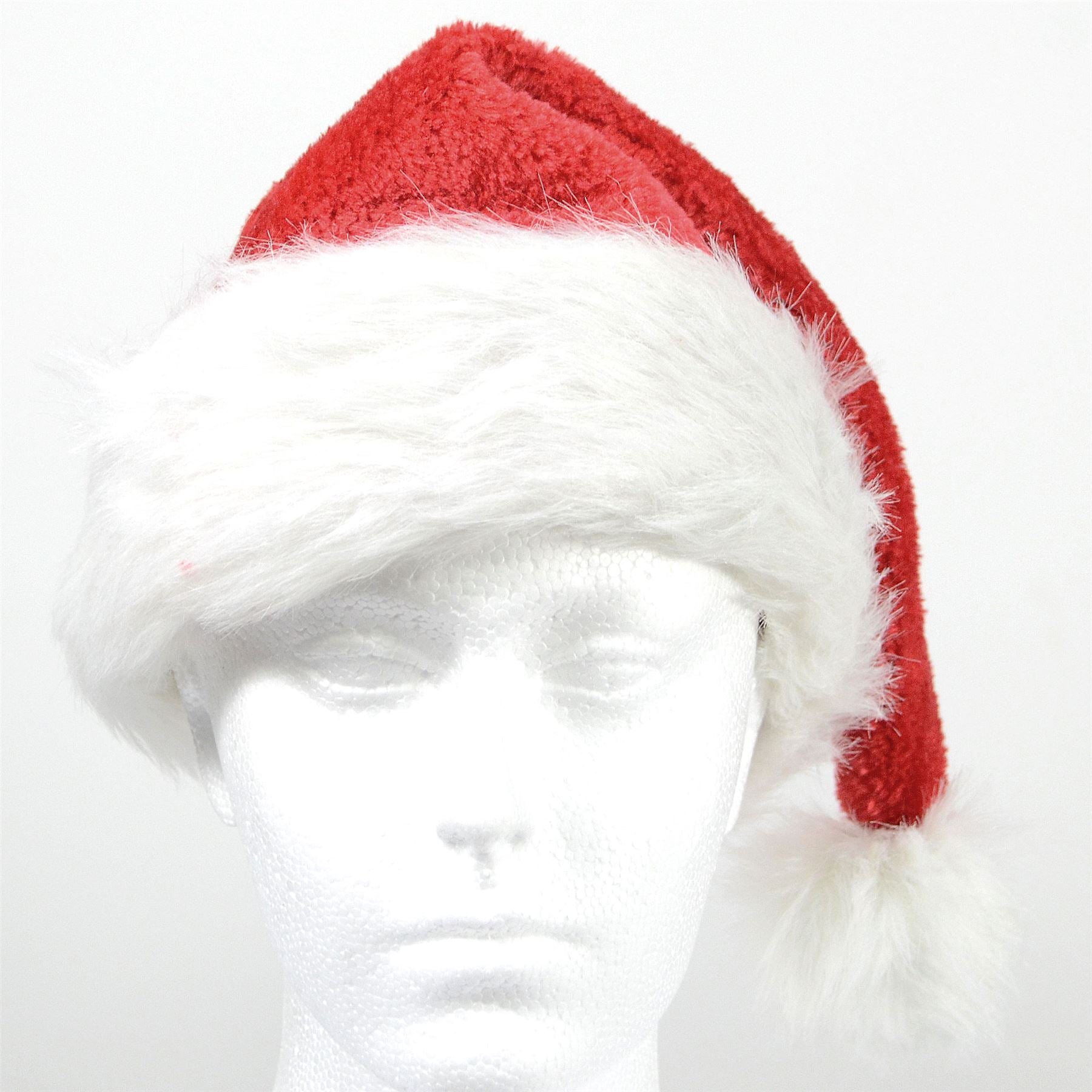 Deluxe Father Christmas Santa Hat Xmas Fancy Dress Accessories Stocking Fillers
