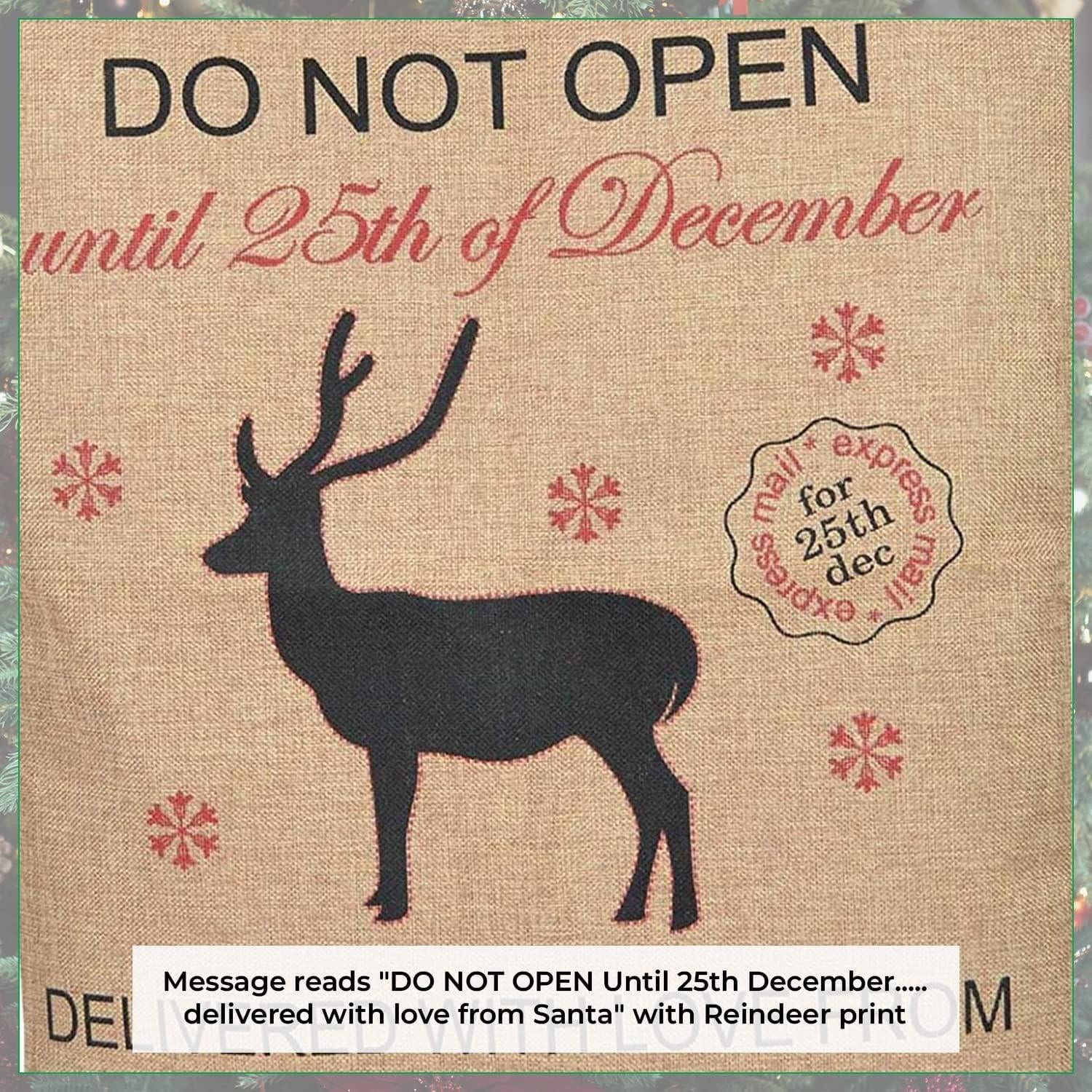 1 Pcs Do Not Open Until 25Th Santa Sack Christmas Stocking Xmas Gifts Bags 70 X 50Cm