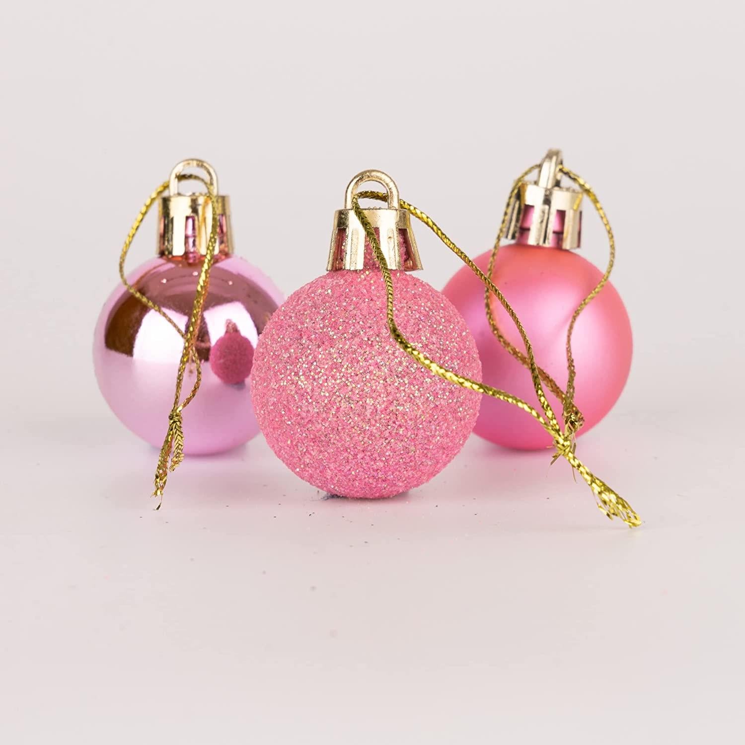 Baubles Pink 3Cm-12Pcs Set -Pvc