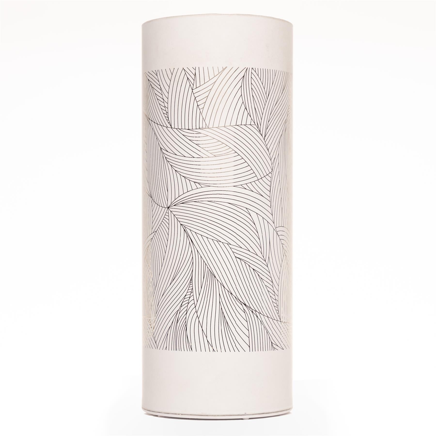 20Cm Christmas Decorated Vase Table Feather Design Silver