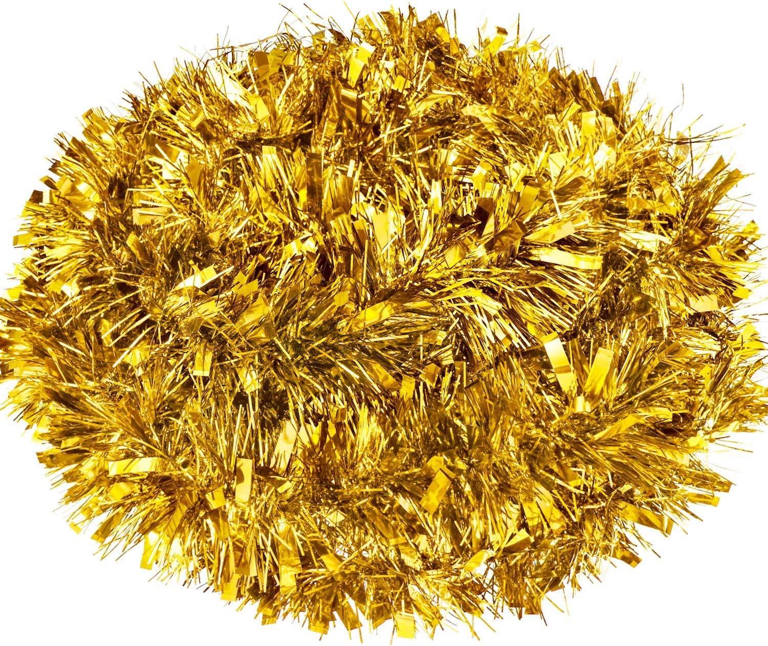 Gold Tinsel Tree Decoration 1.8M