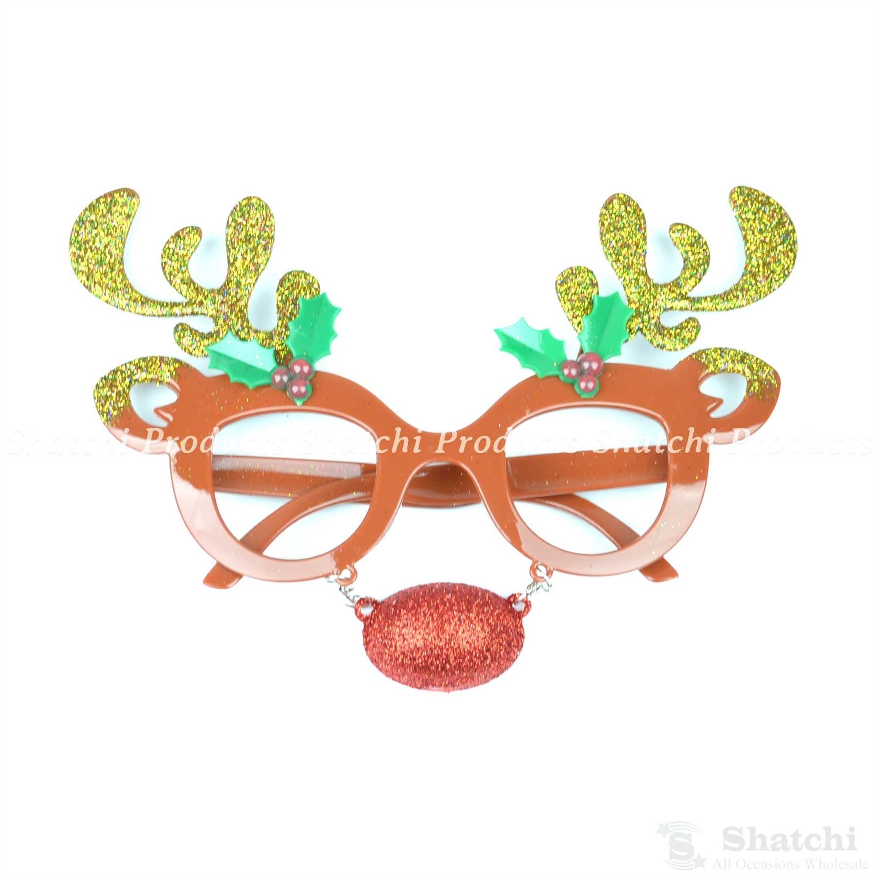 Antler Frame Glasses Christmas Fancy Dress Xmas Novelty Sunglass Party Accessory