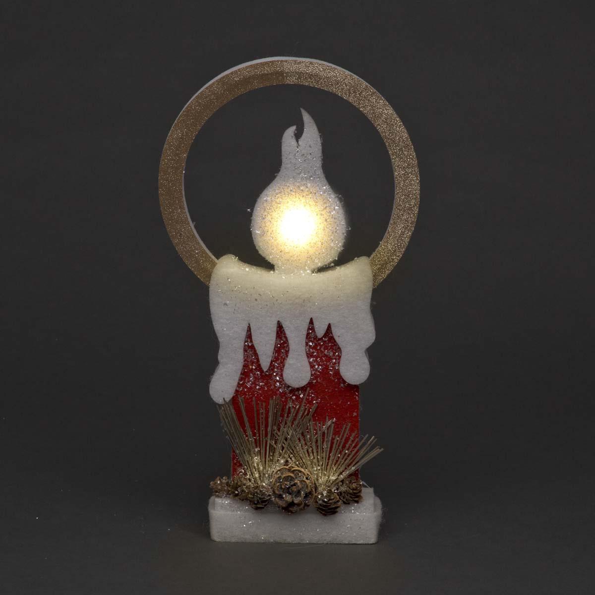 B/O Led Red Foam Single Candle-31Cm, 1 Led, B/O Led Red Foam Single Candle-31Cm, 1 Led,