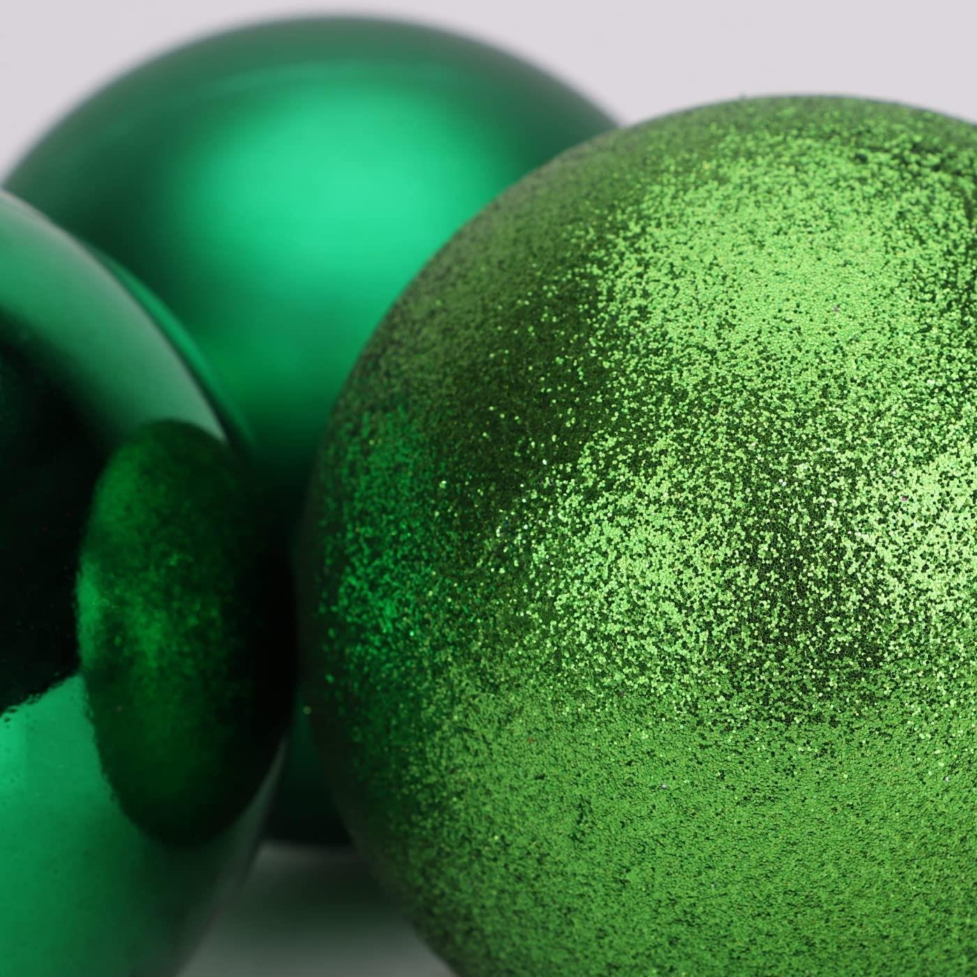 3X Christmas Baubles Tree Ornament Dark Green Balls Xmas Hanging Decoration 15cm