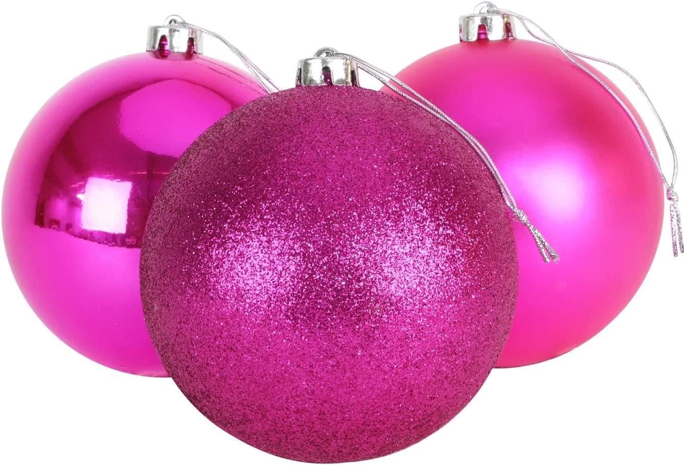 Baubles Pink 15Cm-3Pcs Pvc Baubles Pink 15Cm-3Pcs Pvc