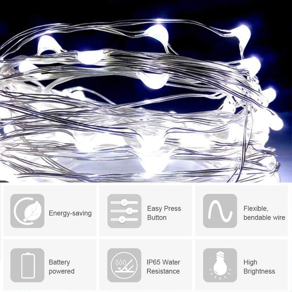 Christmas Fairy Lights 100LED Micro Rice Battery Operated Indoor Xmas Home Decor