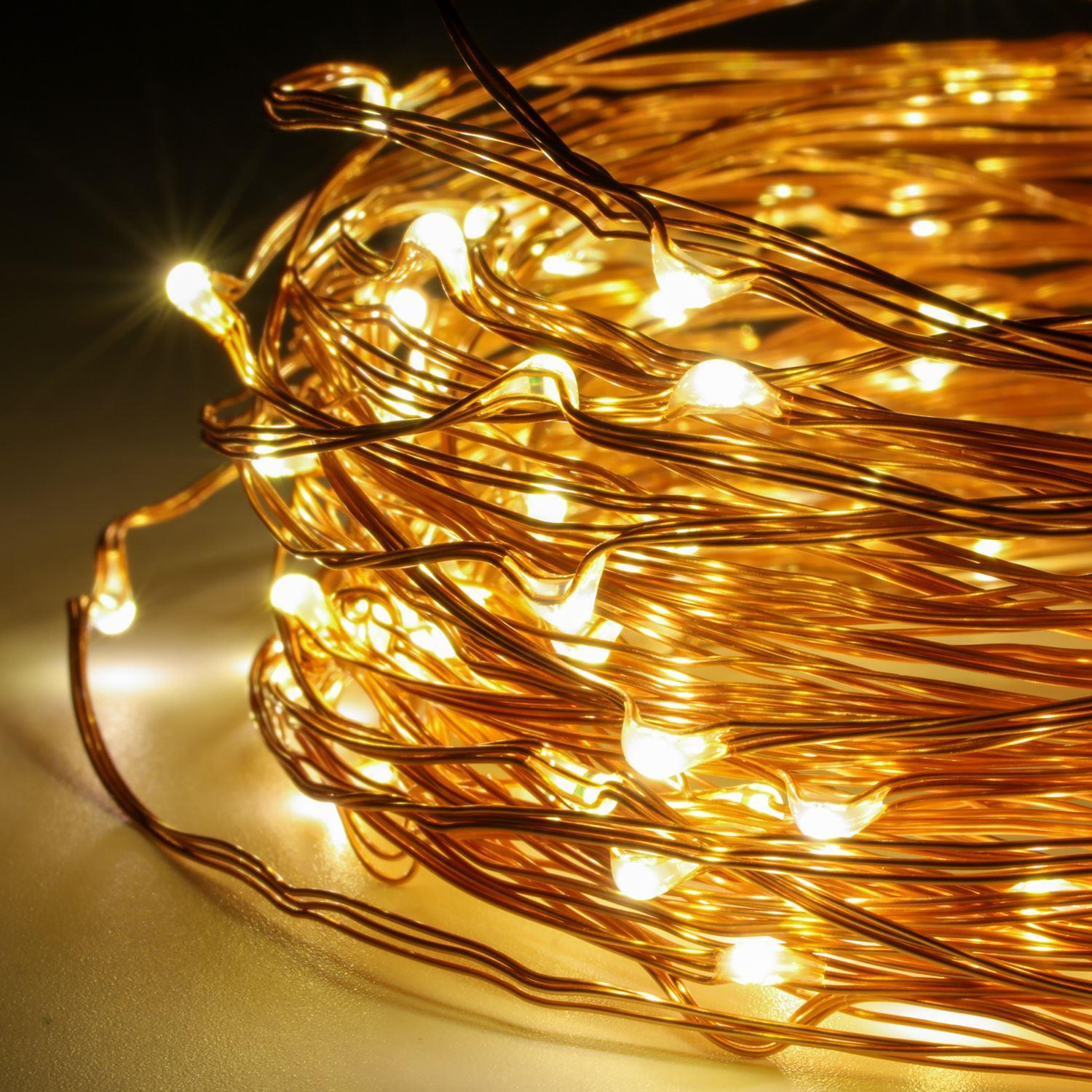 Christmas Fairy Lights 100LED Micro Rice Battery Operated Indoor Xmas Home Decor