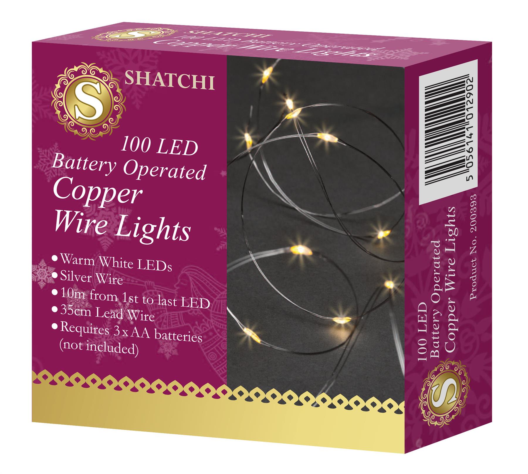 Christmas Fairy Lights 100LED Micro Rice Battery Operated Indoor Xmas Home Decor