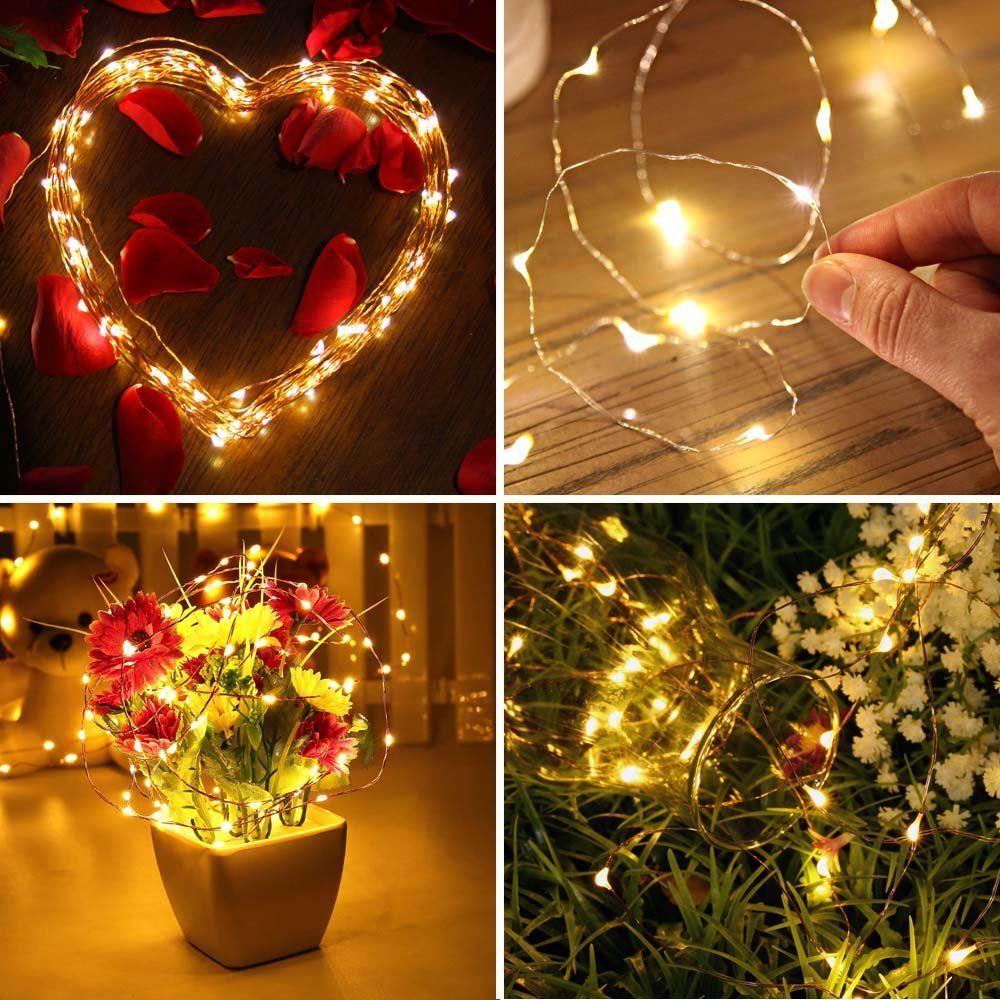 Christmas Fairy Lights 100LED Micro Rice Battery Operated Indoor Xmas Home Decor