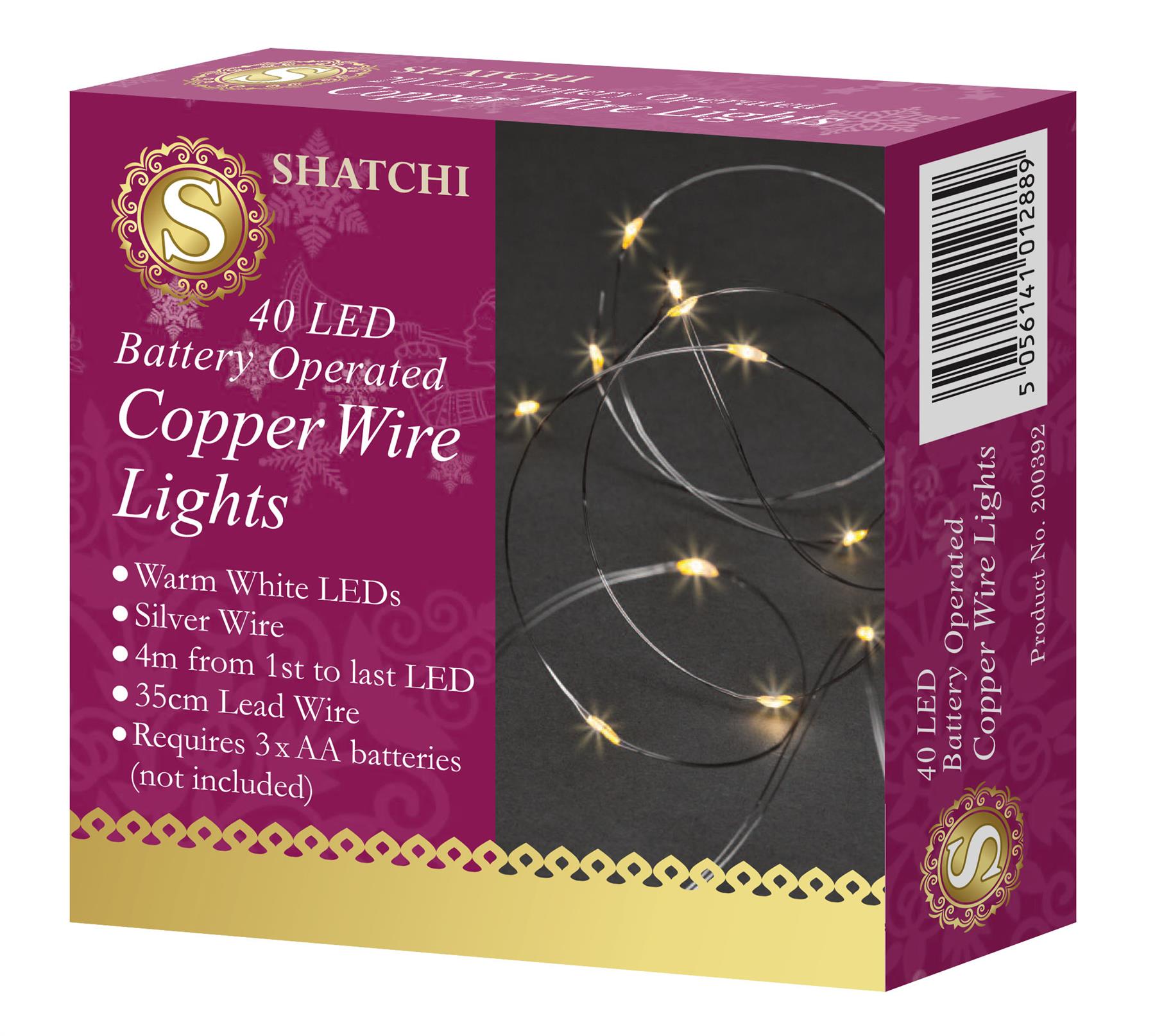 Christmas Fairy Lights 40LED Micro Rice Battery Operated Indoor Xmas Home Decor