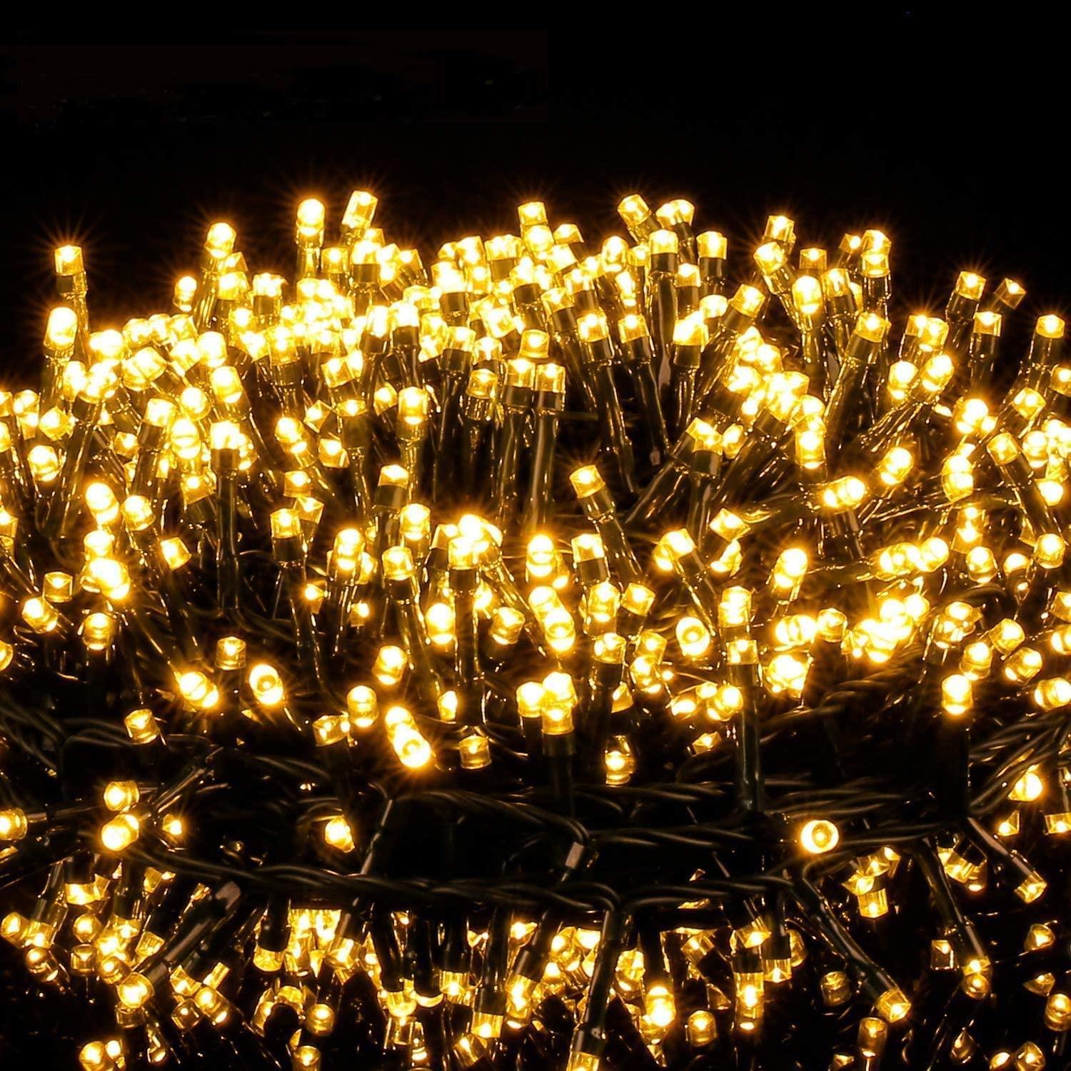 Christmas Fairy Lights 720 LED Cluster Indoor Outdoor Tree Home Xmas Decoration
