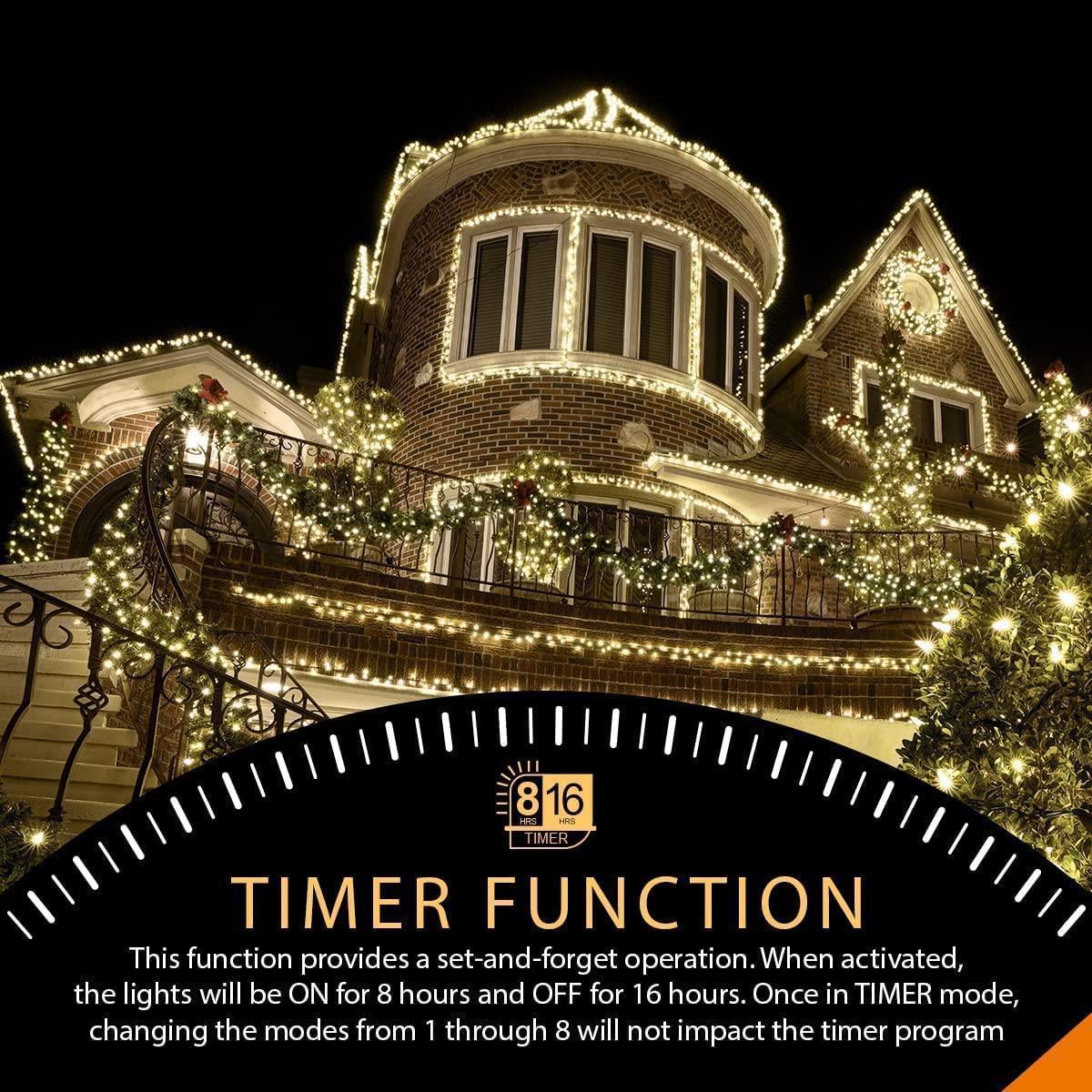 Christmas Fairy Lights 720 LED Cluster Indoor Outdoor Tree Home Xmas Decoration