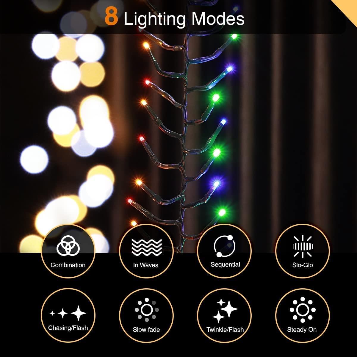 Christmas Fairy Lights 960 LED Cluster Indoor Outdoor Tree Home Xmas Decoration