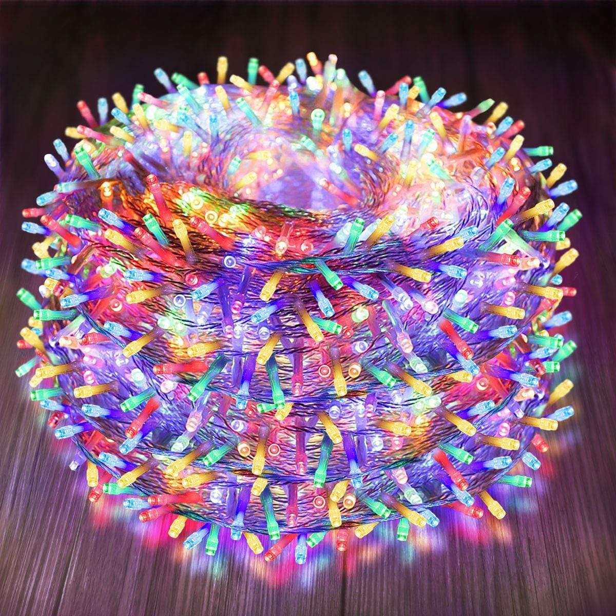 Christmas LED Light String 500 Fairy Main Plug in Outdoor Garden Xmas Home Decor