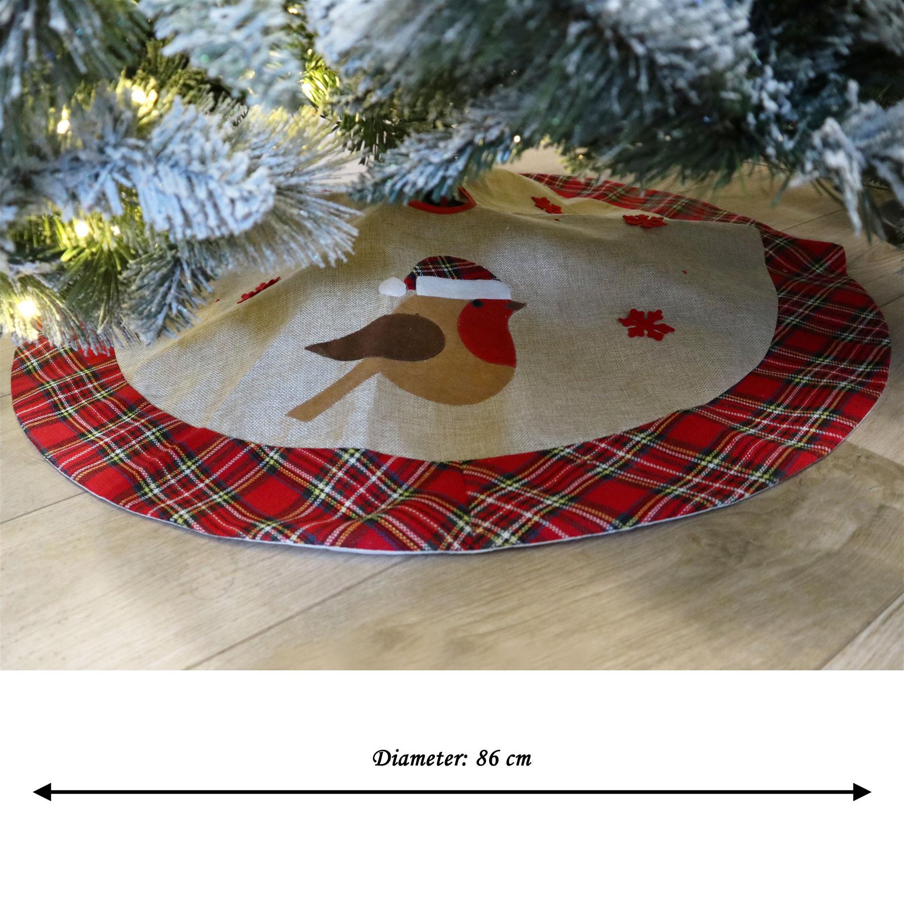 Design Snowflake Tree Skirts Christmas Floor Mat Holiday Home Decorations 4Pcs