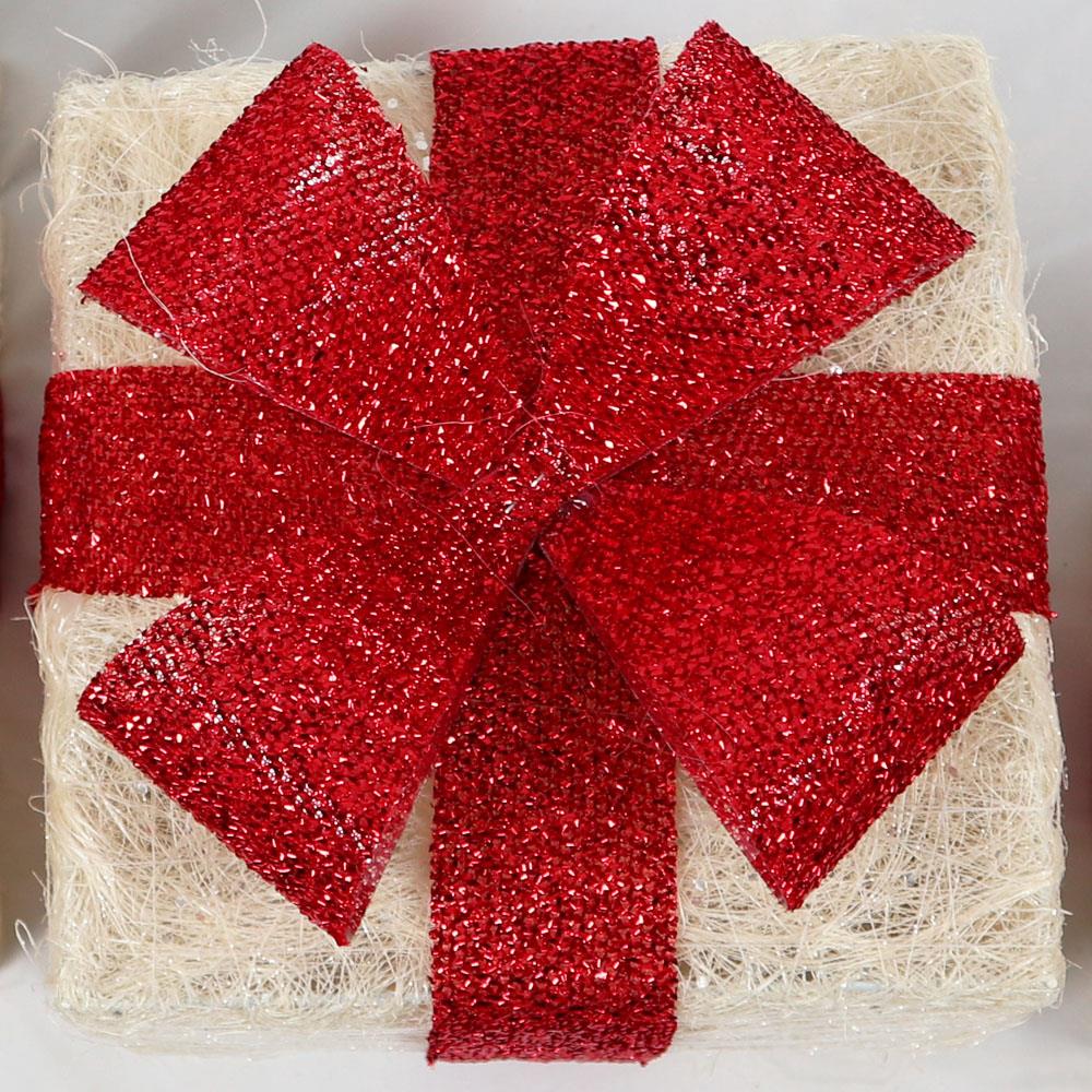 LED Christmas Parcel Light Up Gift Boxes Set Of 3 Xmas Indoor Festive Home Decor