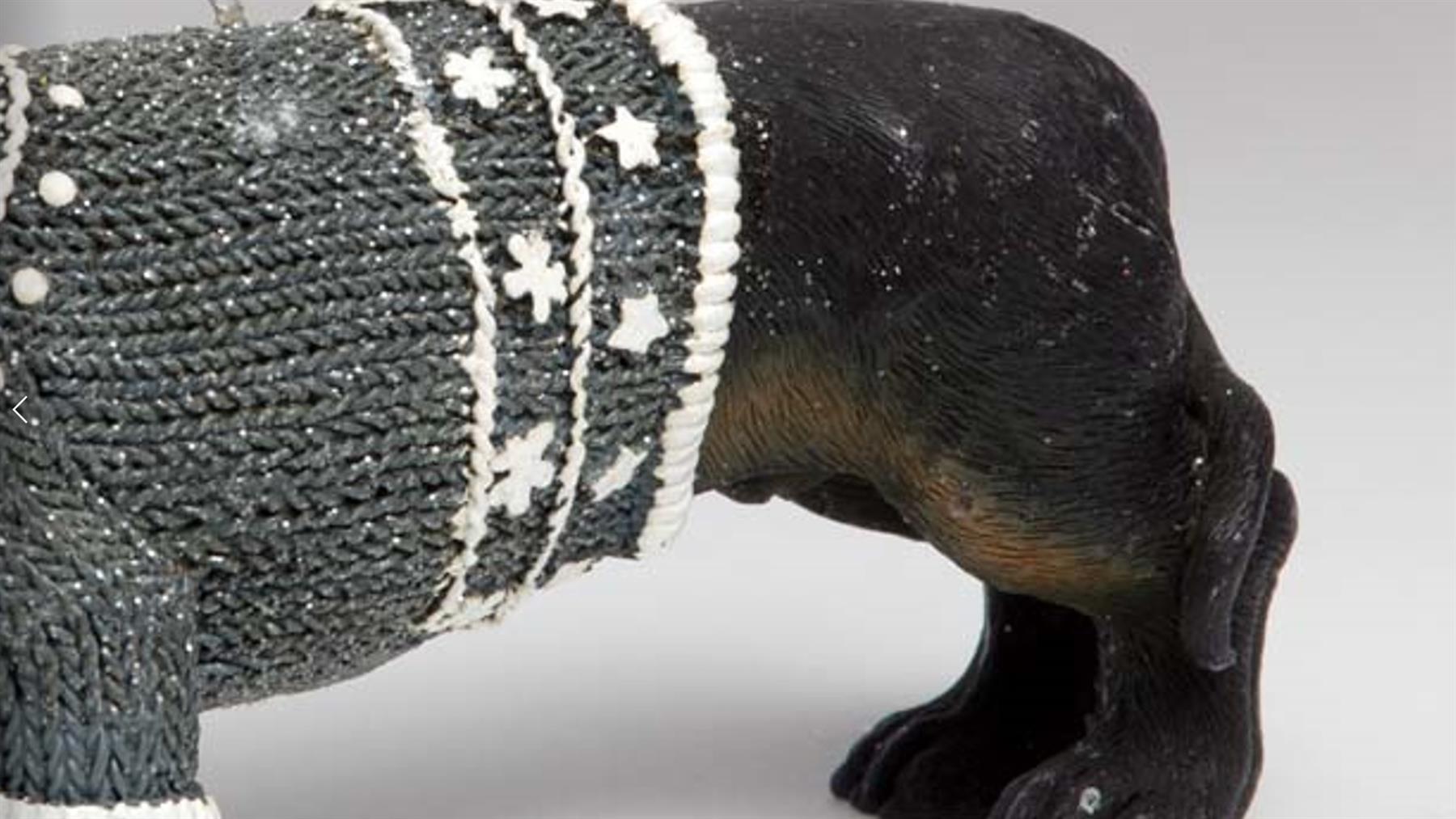 Christmas Candle Decorative Dachshund Dog Figurine Table Xmas Decoration Gift UK