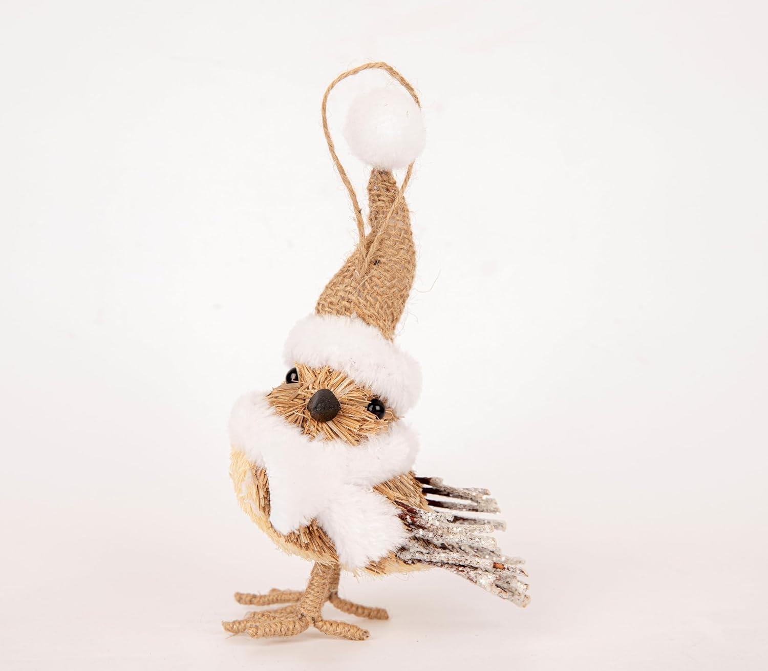 Christmas Small Bird Figurine Showpieces Xmas Home Office Art Table Decorations