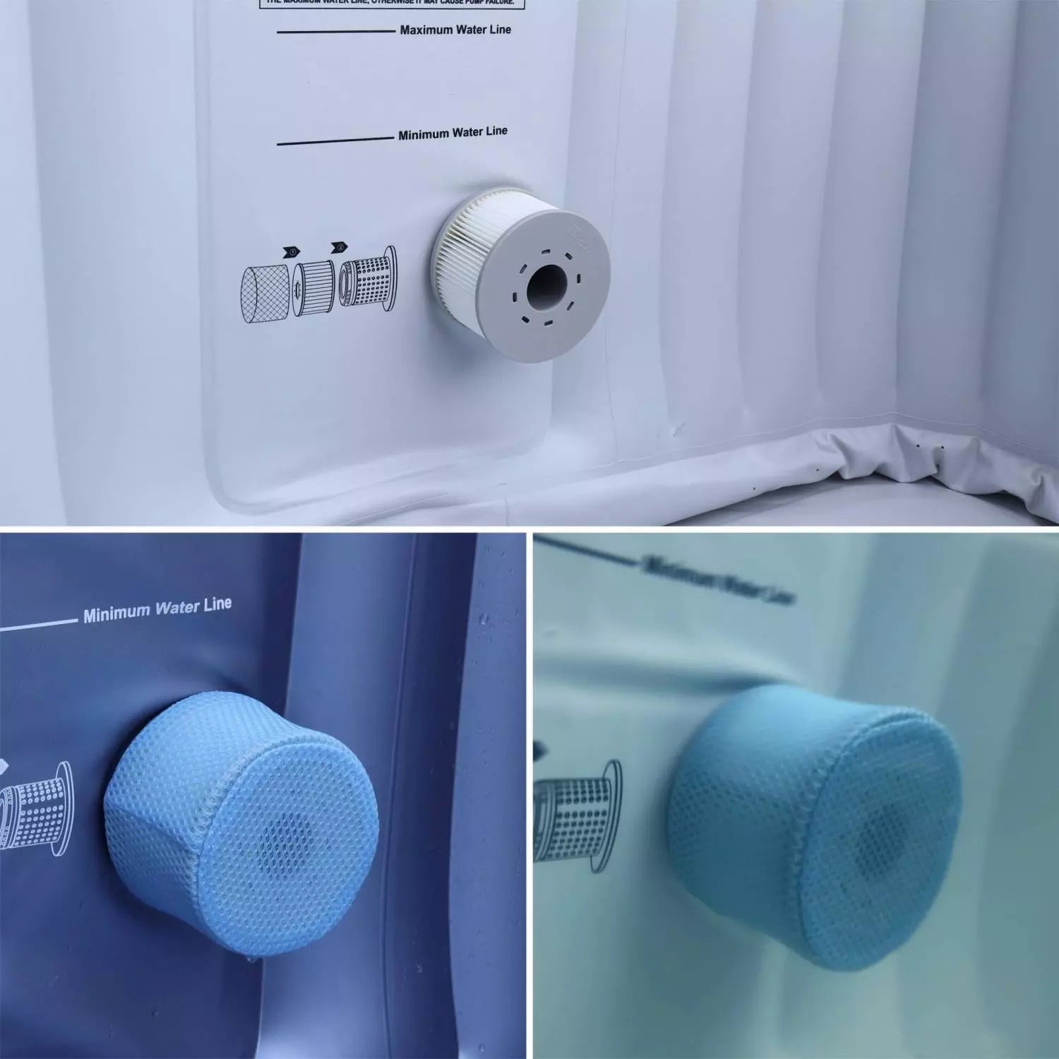 Filter Cartridge 90 Pleats and Mesh Cover - 2 Pack