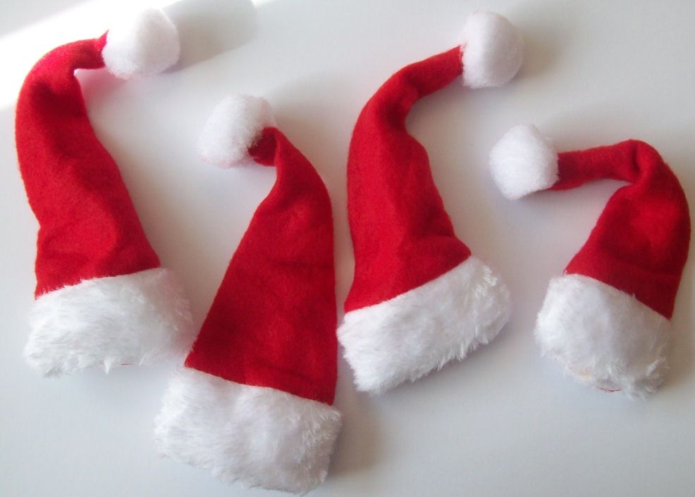 2 X Santa Hat Wine Bottle Topper Fun Novelty Festive Xmas Party Decoration