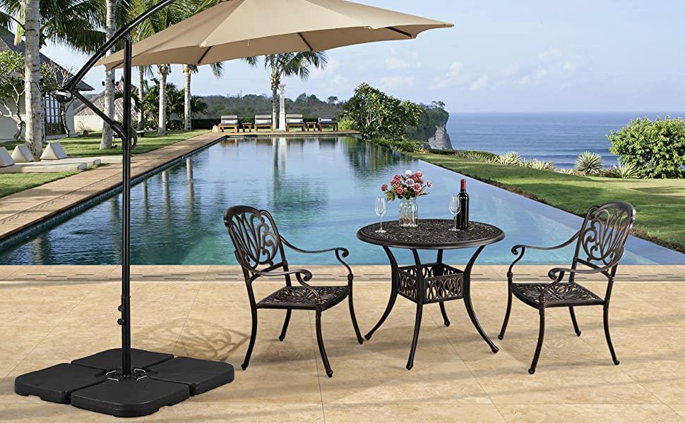 Parasol umbrella square stand 103.5x103.5x7.5CM