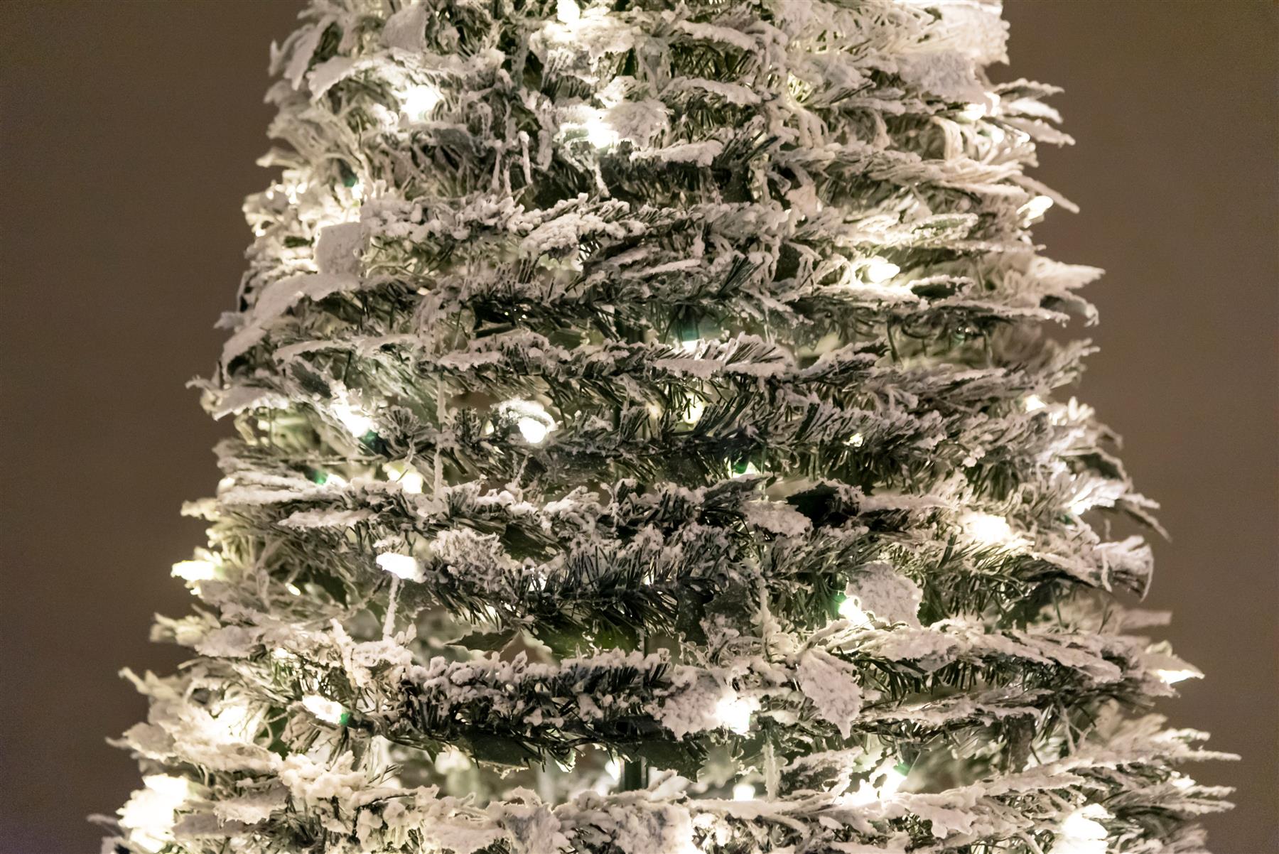 5FT Pre Lit Pop Up Christmas Tree LED Lights Decorated Snow Flocked Xmas Decor
