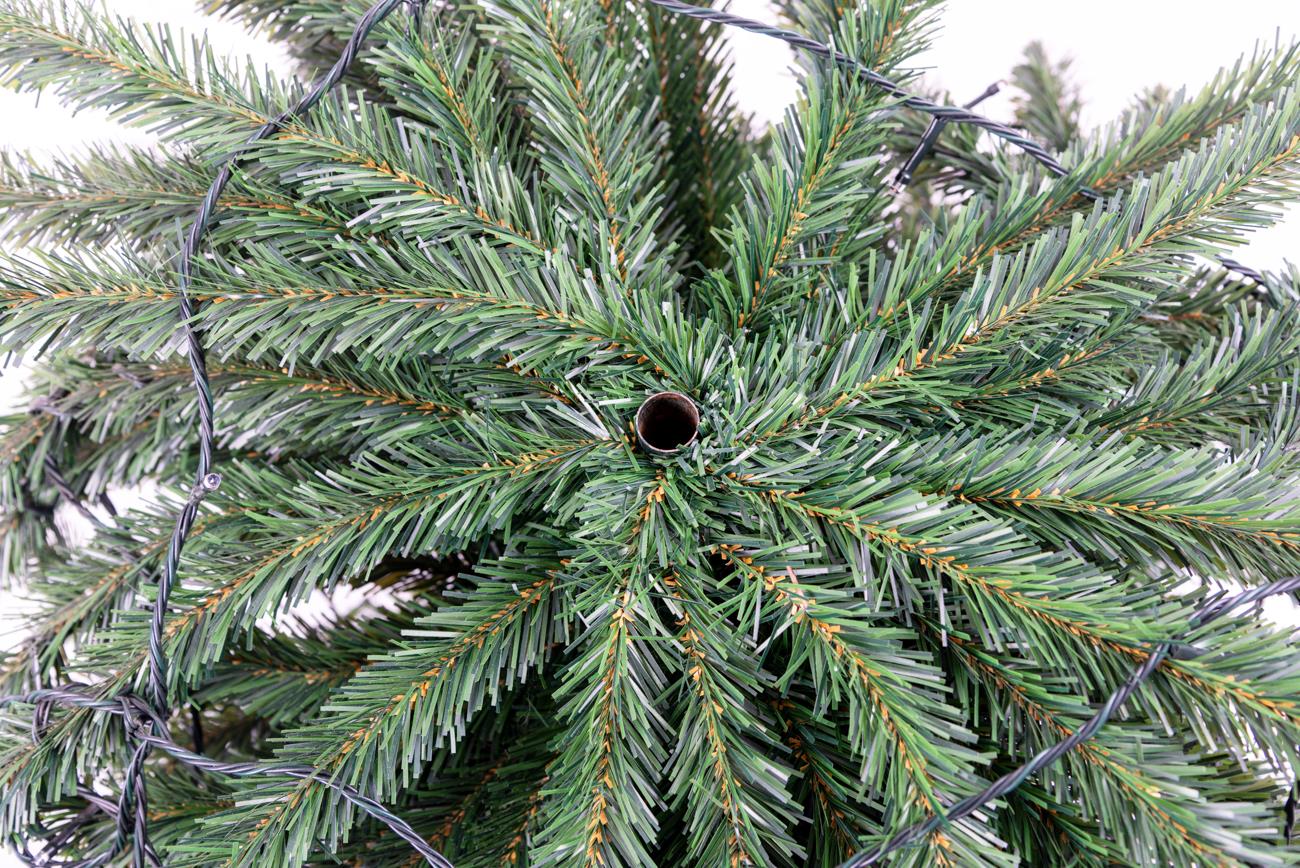Christmas Tree Pre Lit Slim Pencil Green Artificial Bushy Pine XMAS Decor 5FT UK