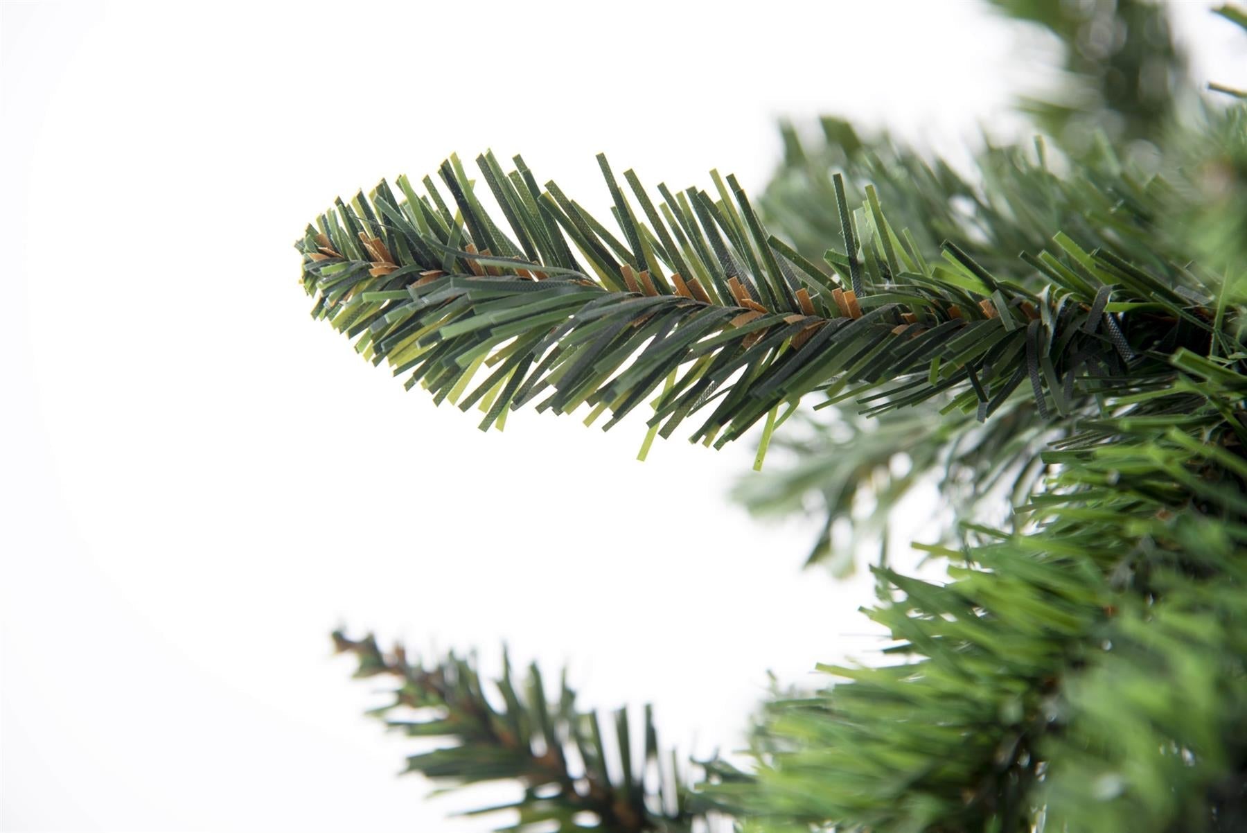 Slim Pine Green Tree Christmas Holiday Festive Xmas Home Decorations with Pencil Point Tips, 4FT-8FT, Metal, 5Ft