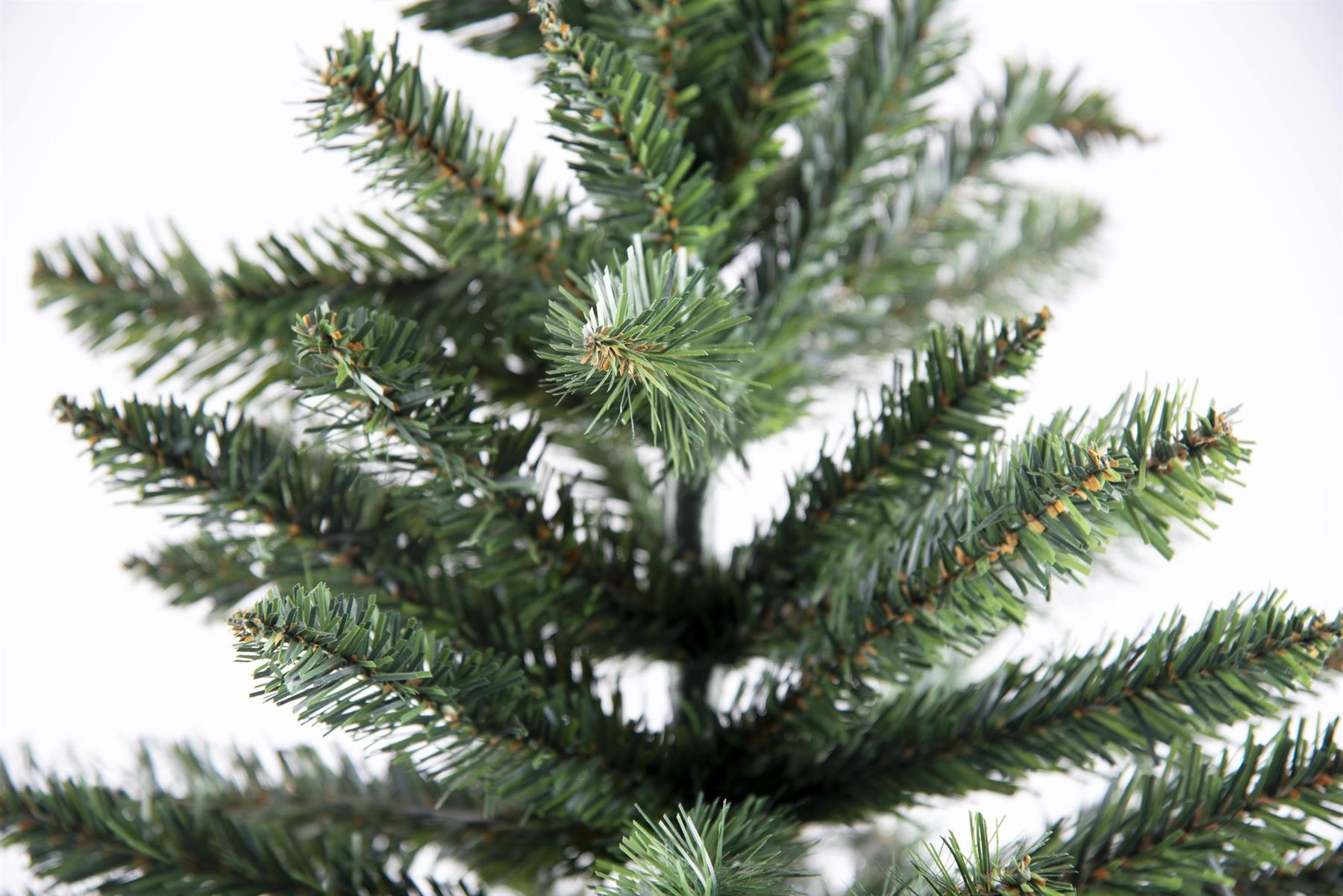 Slim Pine Green Tree Christmas Holiday Festive Xmas Home Decorations with Pencil Point Tips, 4FT-8FT, Metal, 5Ft