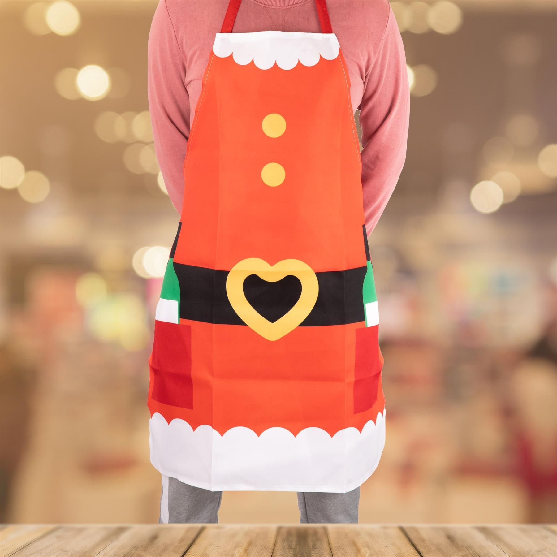 Kitchen Apron Santa Claus Theme Funny Christmas baking Novelty Accessory 70x85cm
