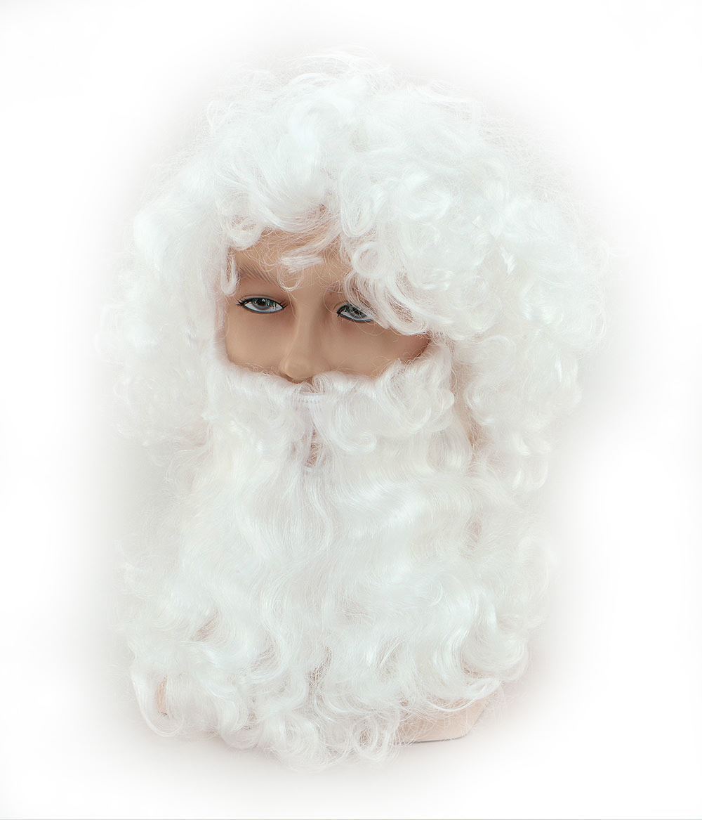 Deluxe Long  Santa Wig And Beard Christmas Xmas Eve Fancy Dress Party Costume