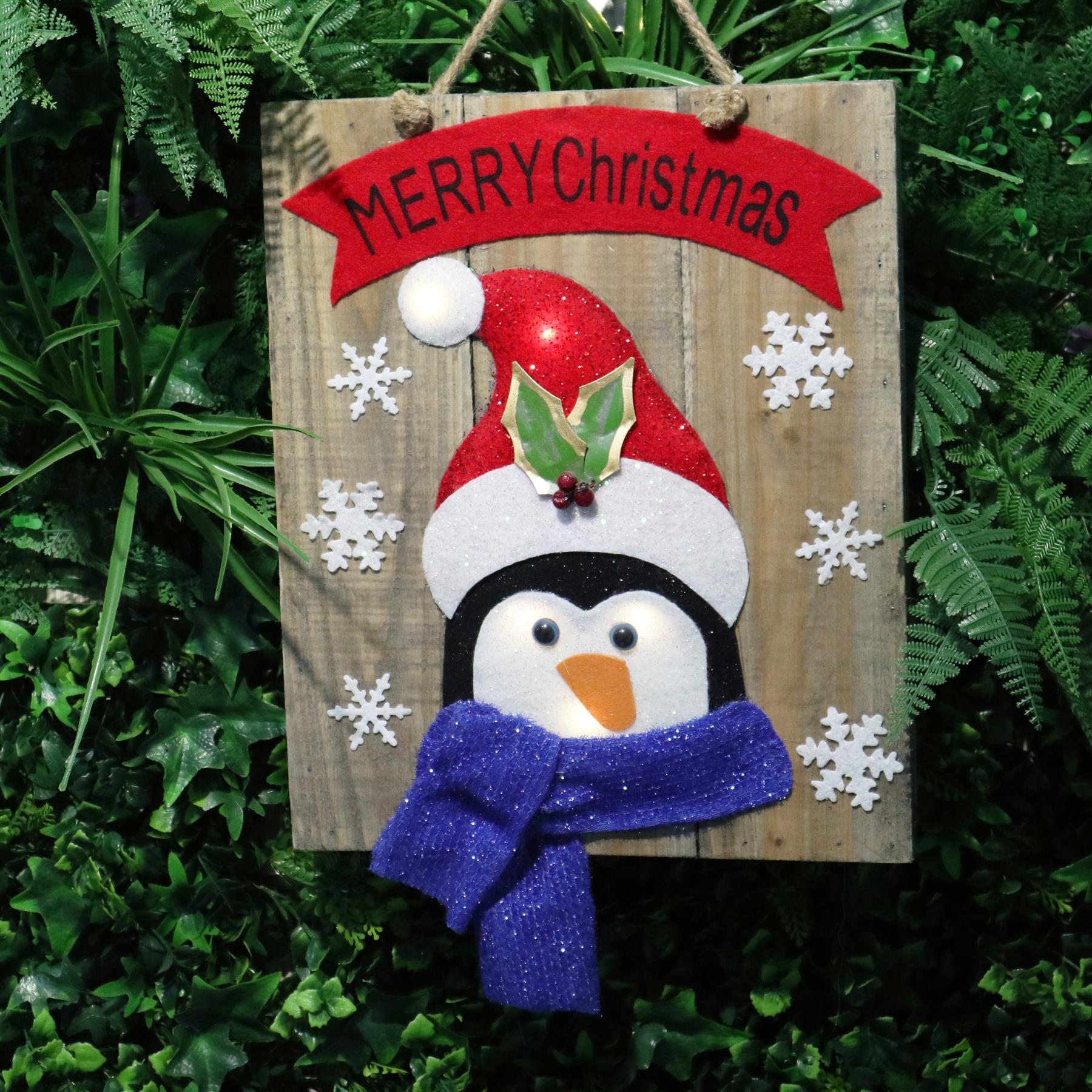 Wooden Hanging Frame Decor Penguin 30X3X36H Wooden Hanging Frame Decor Penguin 30X3X36H