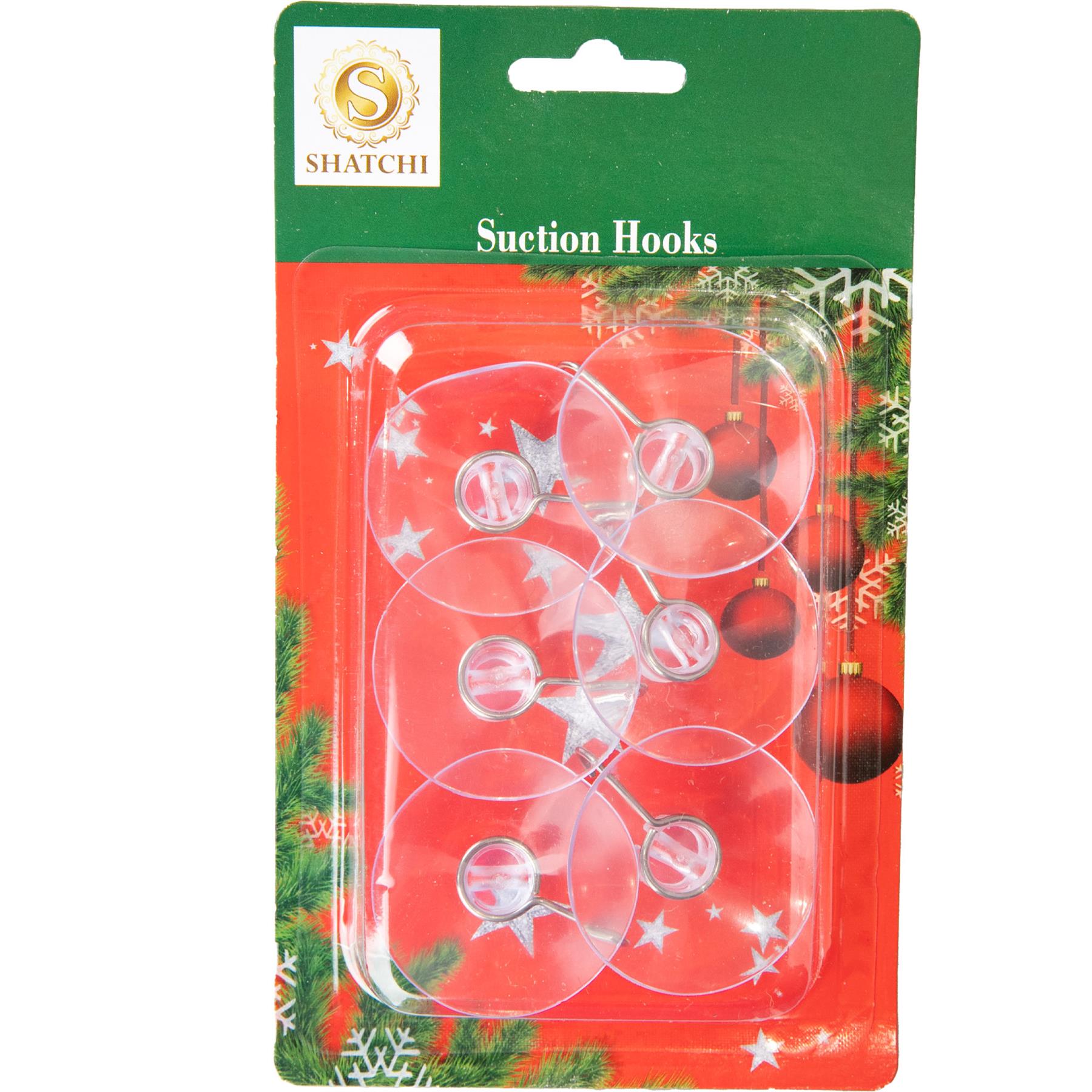 6Pcs Suction Cups Metal Hooks 4.3Cm