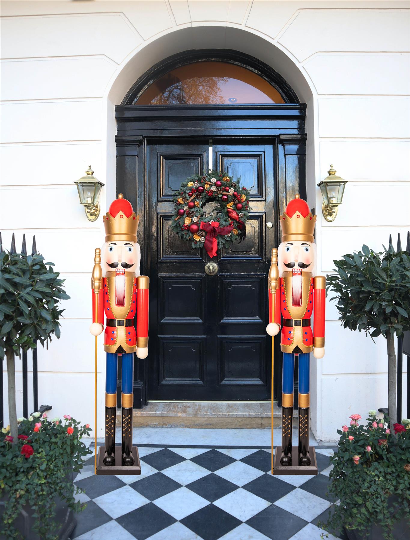 Wooden Nutcrackers Figures Christmas Ornament 150Cm