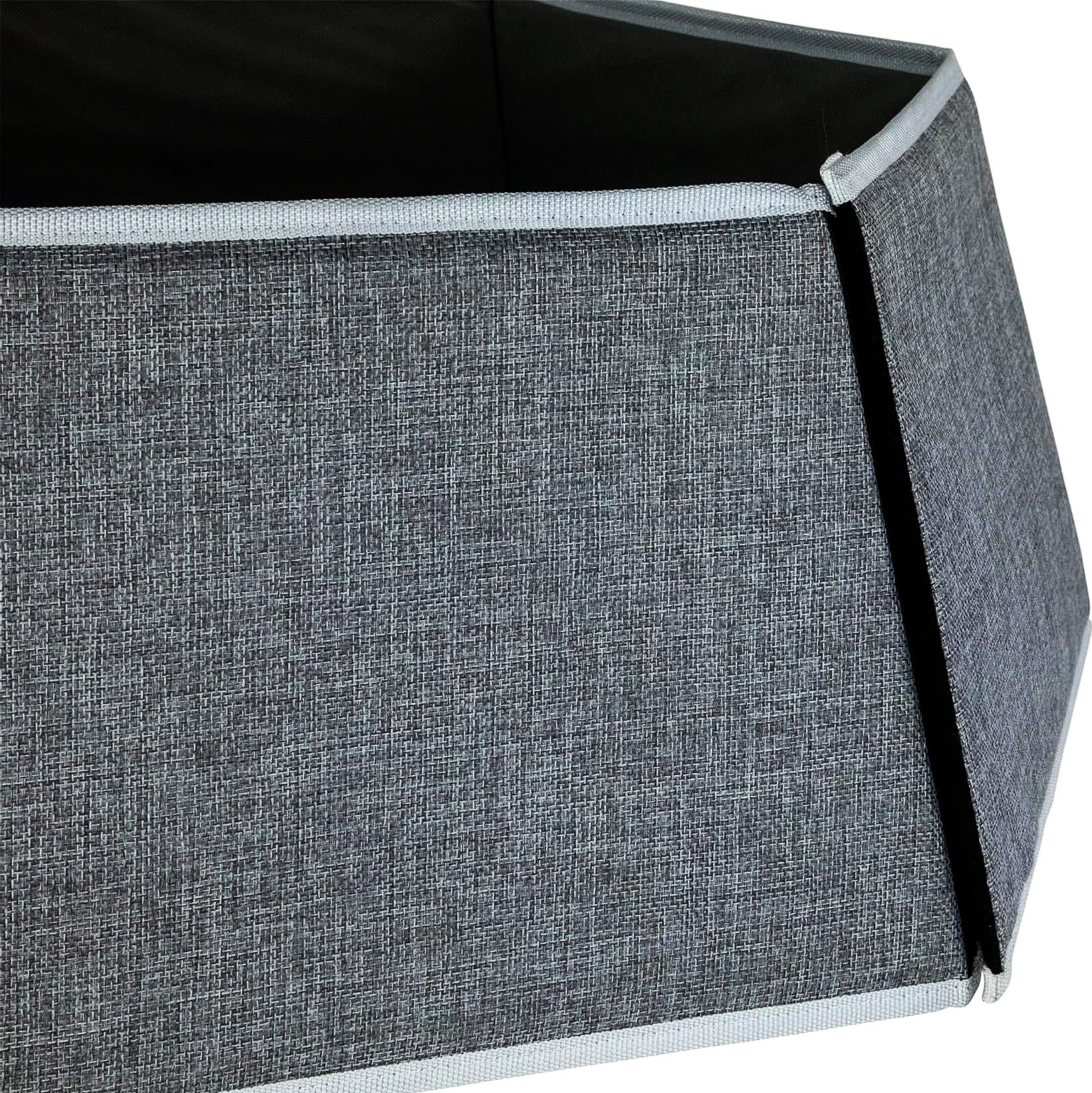Grey Hexagon Christmas Tree Collar Fabric - Size: Bottom Dia 26.8Inch, Top Dia 20.75Inch,Height 9.8 Inch