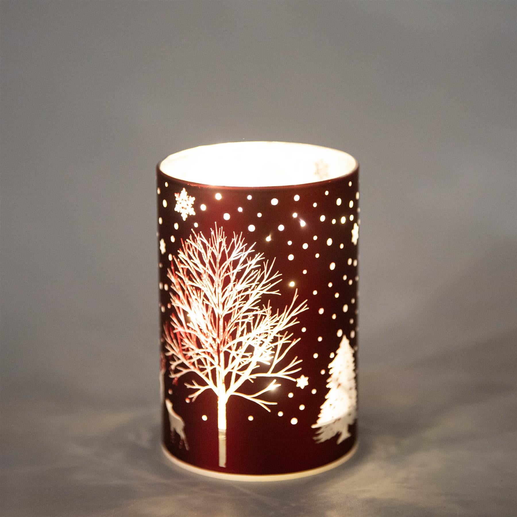 12Cm Christmas Decorated Vase Led Red Glass Vase / Tree