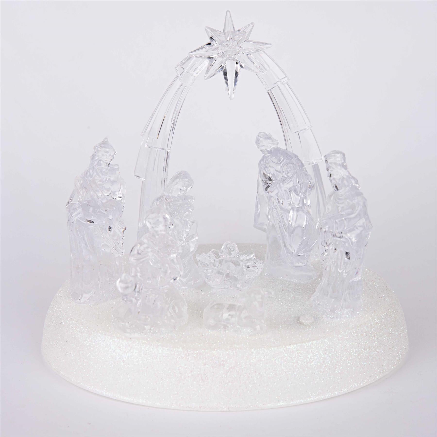 Christmas Nativity Led Light Up Set With Music Xmas Decoration 11532