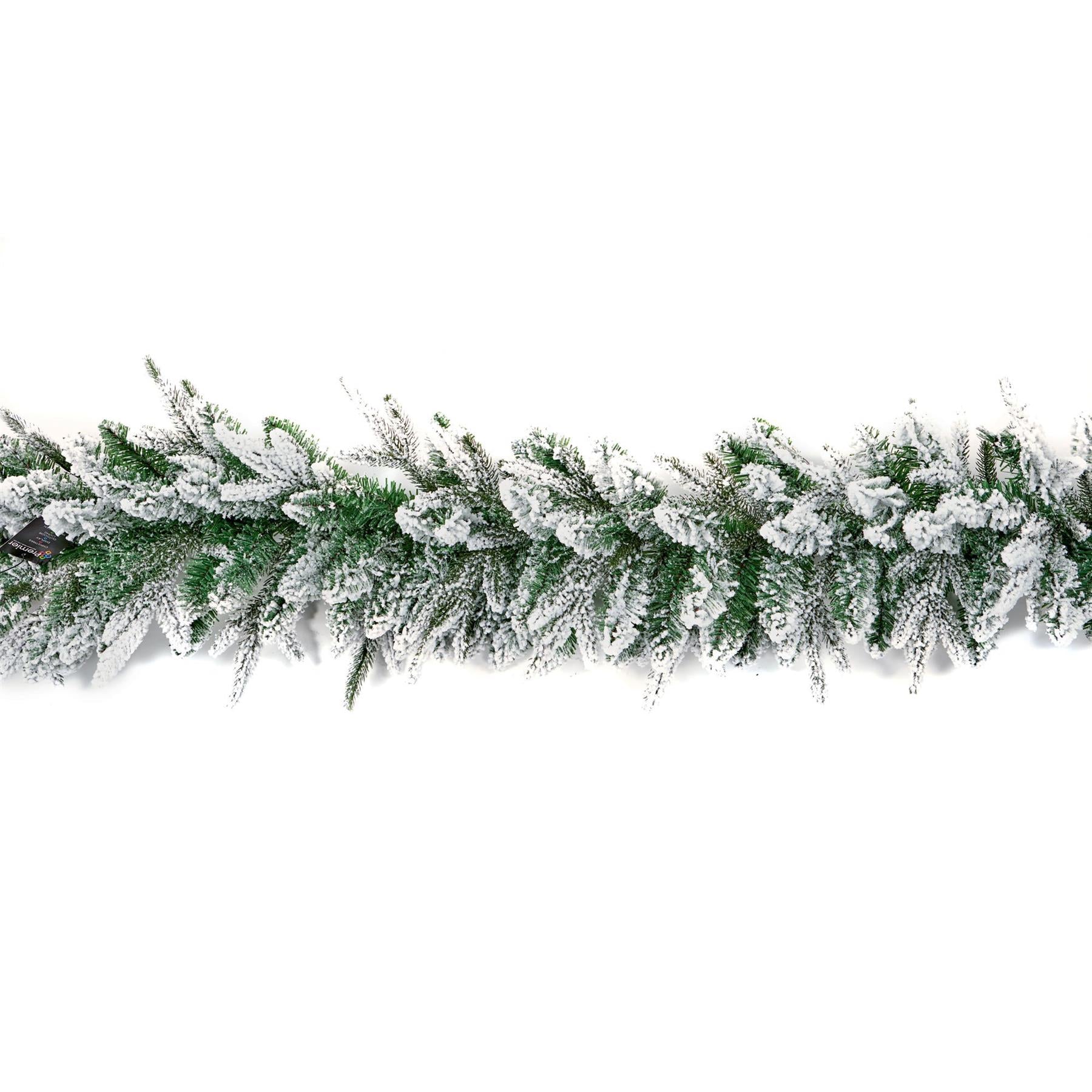 Plain Lapland Fir Snow Flocked Garland 2M